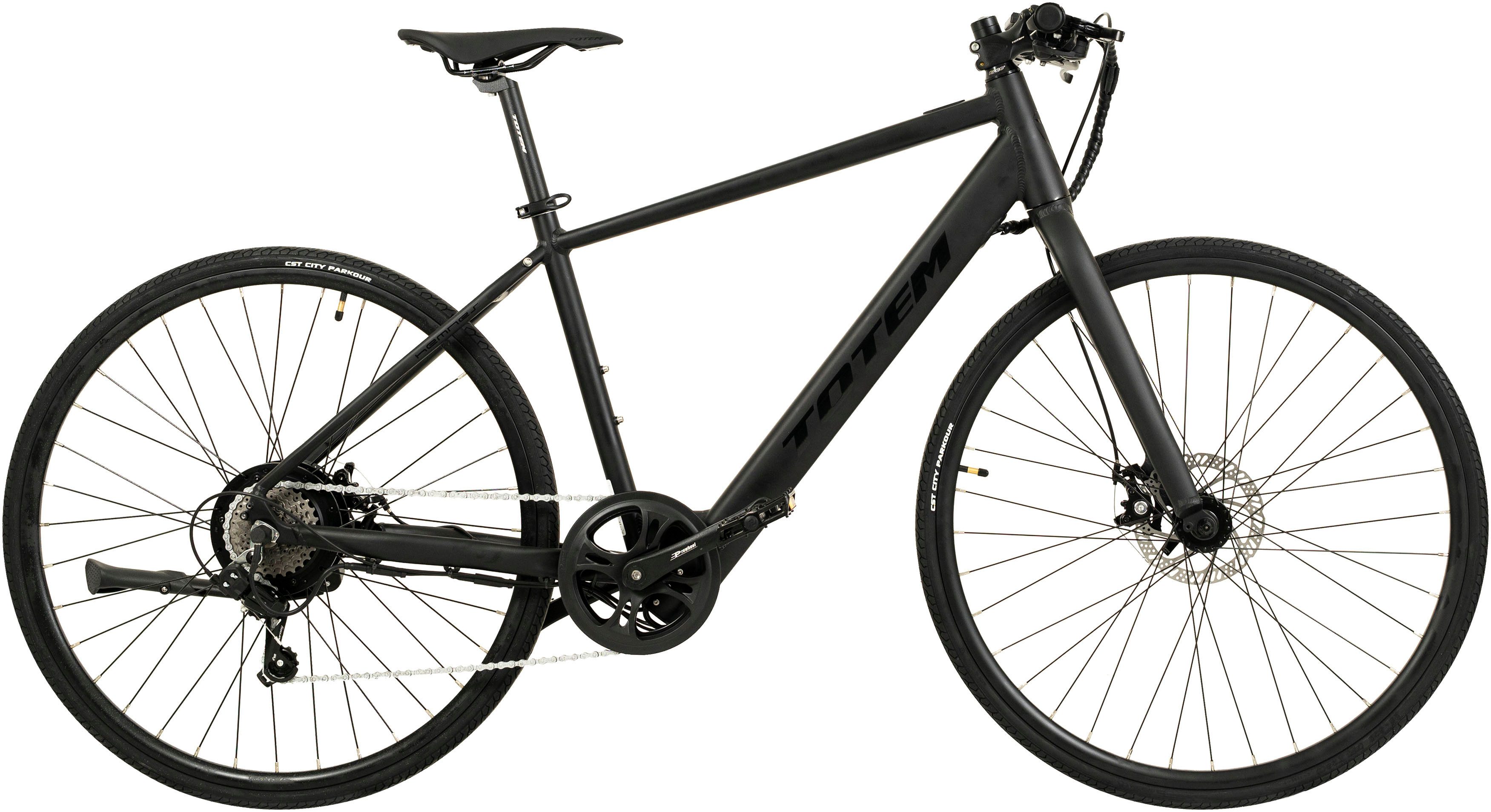 TOTEM E-Bike Urbanbike HMR, 7 Gang Shimano Tourney Schaltwerk, Kettenschaltung, Heckmotor, 252 Wh, Pedelec, Elektrofahrrad für Damen u. Herren