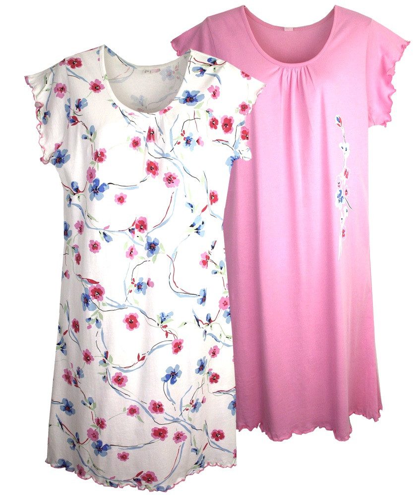 Consult-Tex Nachthemd Damen Nachthemd 2 Stück Packung DW946/947 (Set, 2-tlg., 2 Stück) bequem zu Tragen