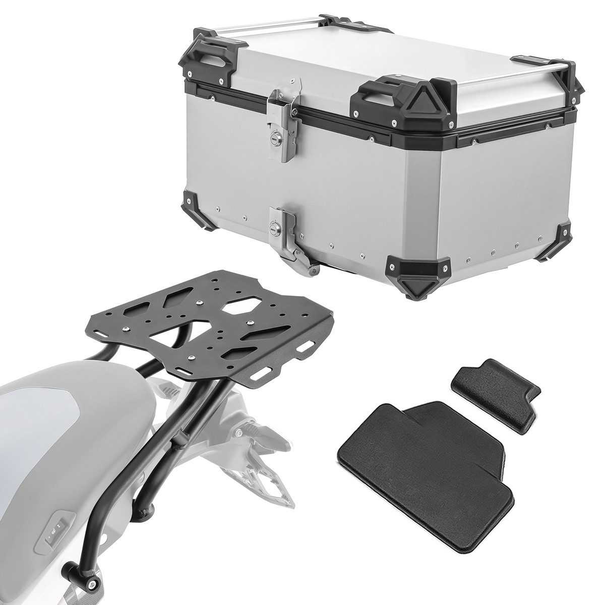 Bagtecs Topcase Set Alu Topcase + Gepäckbrücke passend für BMW R 1300 GS 23-26 # XB65
