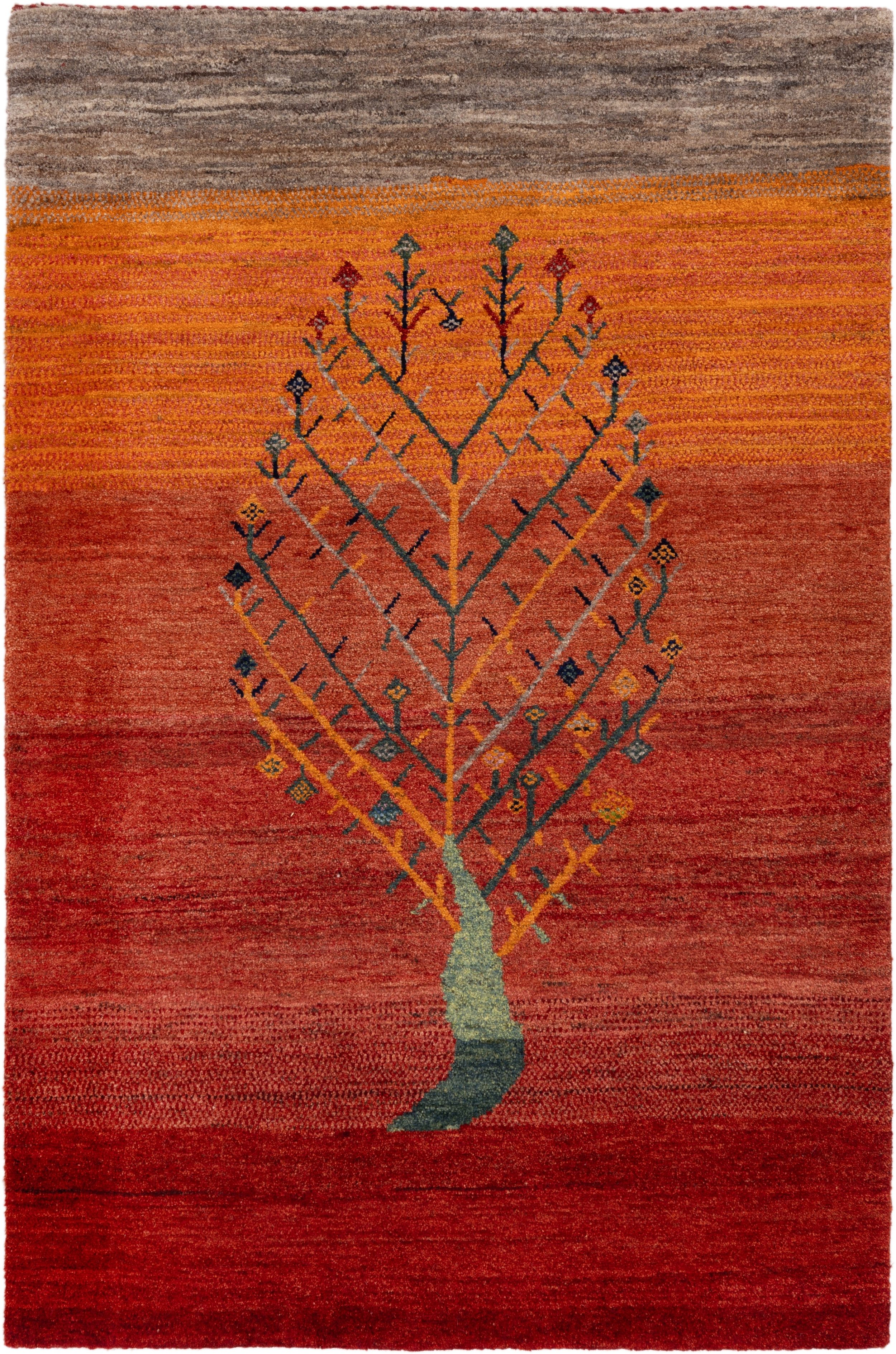 CABBEL Wollteppich Premium Perser Gabbeh Teppich Mehrfarbig 115x175 cm, Rechteckig, Höhe: 20 mm, Handgeknüpftes Unikat aus 100% Wolle – langlebig und natürlich