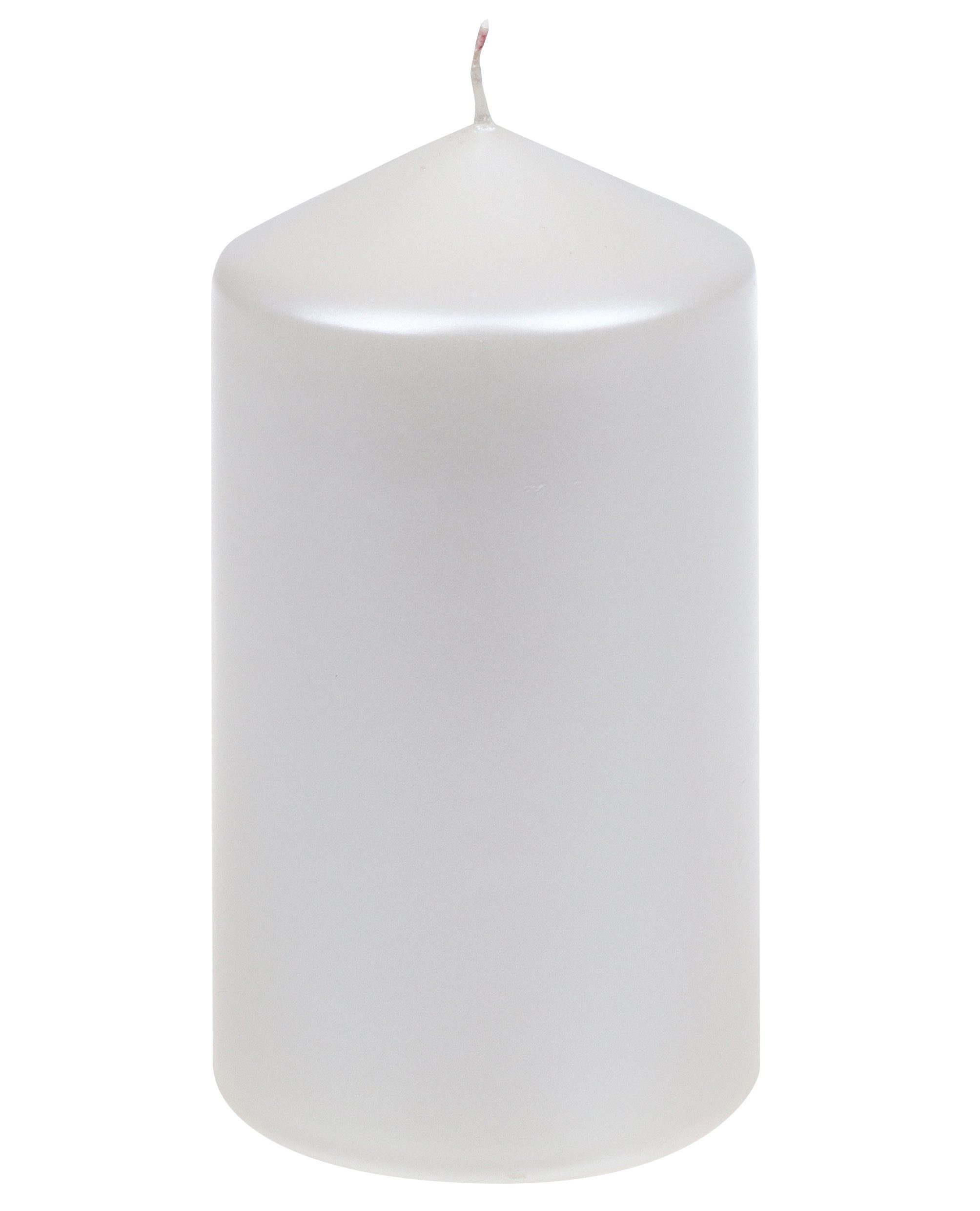 Steinhart Kerzen Stumpenkerze Stumpenkerzen "Edelglanz" Weiß 150/77 mm, 4 Stück