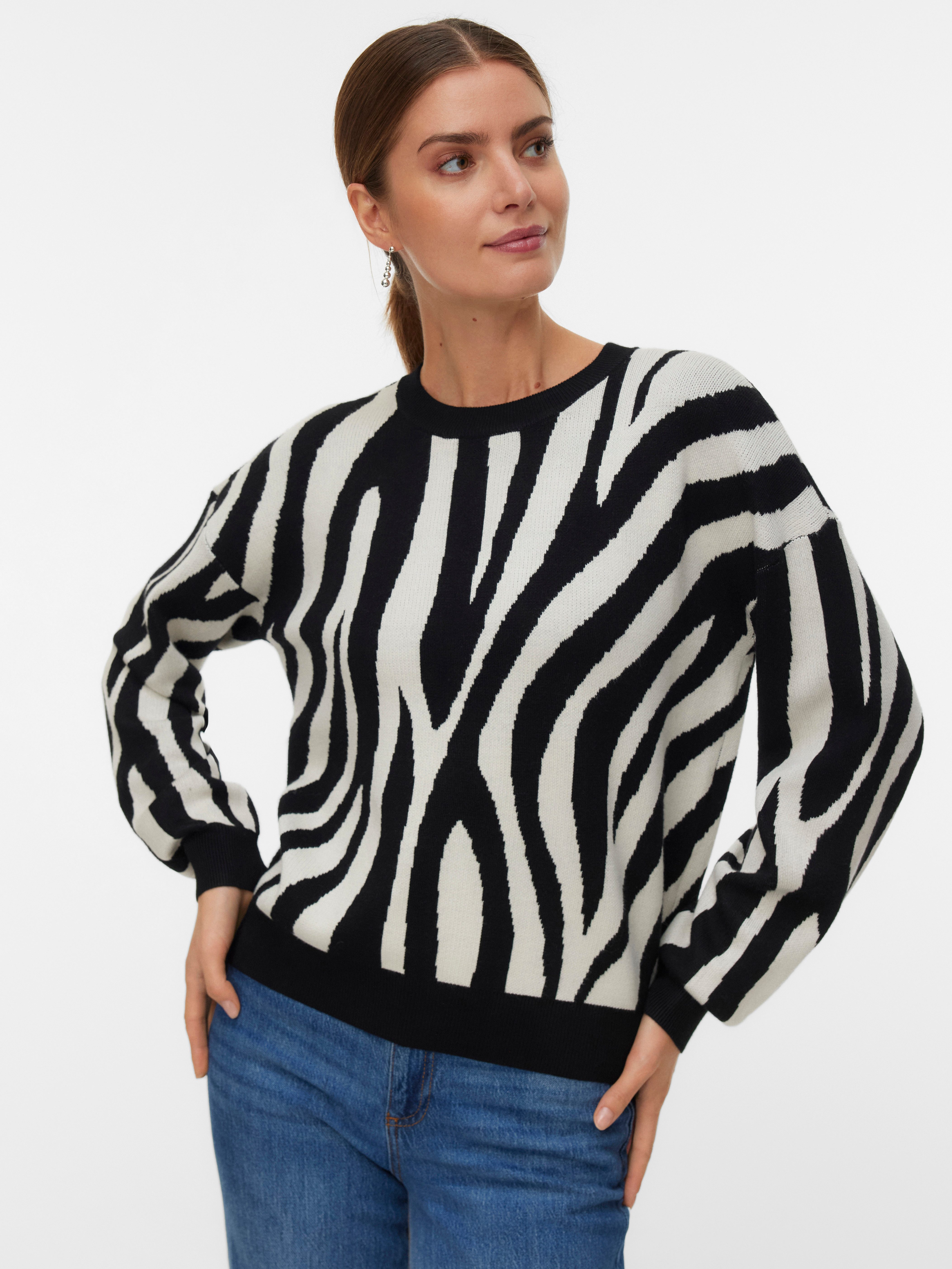 Vero Moda Strickpullover VMSILJEANIMAL LS O-NCK PULLOVER GA NOOS günstig online kaufen