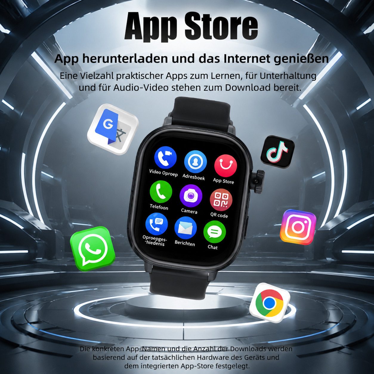 Vashoy 2026 T86 Smartwatch Kinder mit GPS Ortung kinderuhr & SIM-Karte Smartwatch (5 cm/2 Zoll, Android/4G (LTE), 5-tlg., AMOLED-Display, Schulmodus, Schwenkbar – Bild 4 von 5
