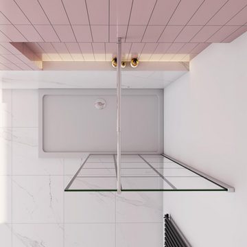 duschspa Duschwand Duschkabine Walk in Dusche 8mm ESG Nano Glas Duschtrennwand, Einscheibensicherheitsglas, Sicherheitsglas, (Set), Glas, Nano Glas