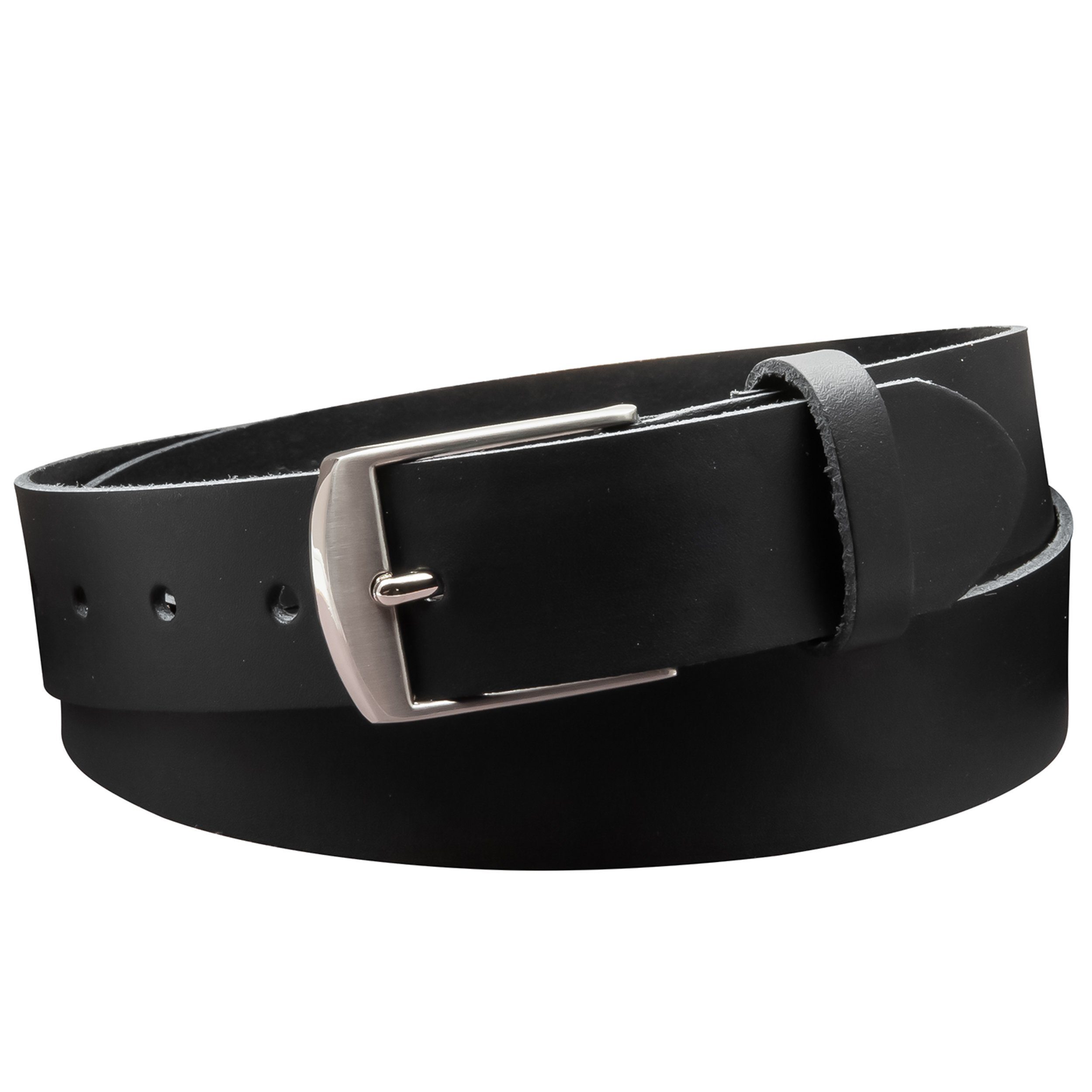COLOGNEBELT Ledergürtel OM49-SL-Schwarz MADE IN GERMANY, Schwarz Kürzbar, 100 % Echtleder, Aus einem Stück, Unisex – Bild 3 von 5