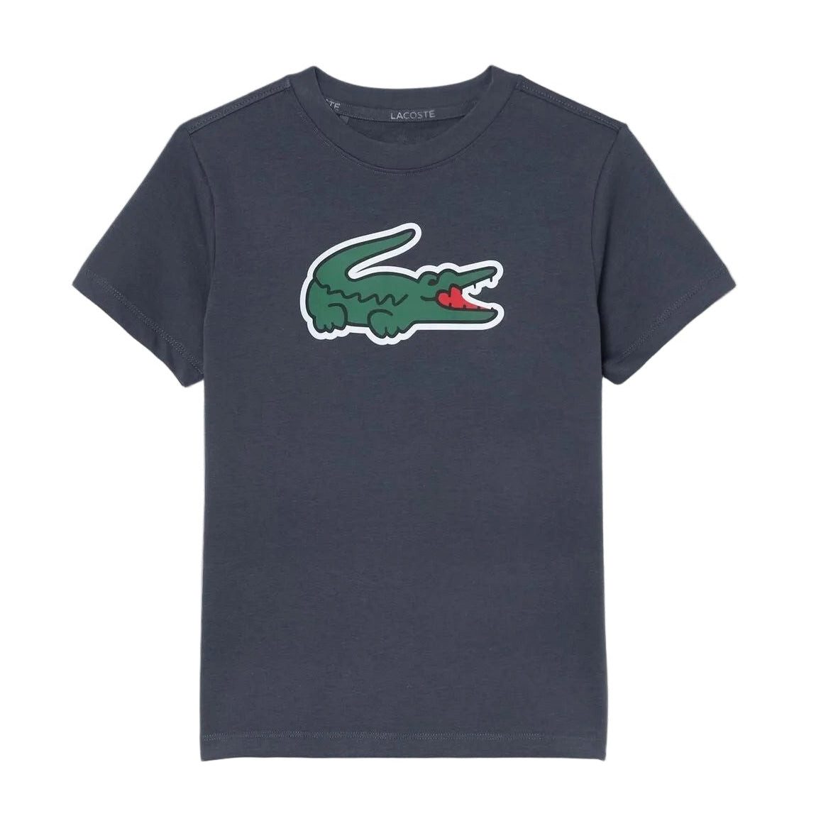 Lacoste T-Shirt LACOSTE Kids T-Shirt „Big Croc“ – GRAPHITE dunkelgrau
