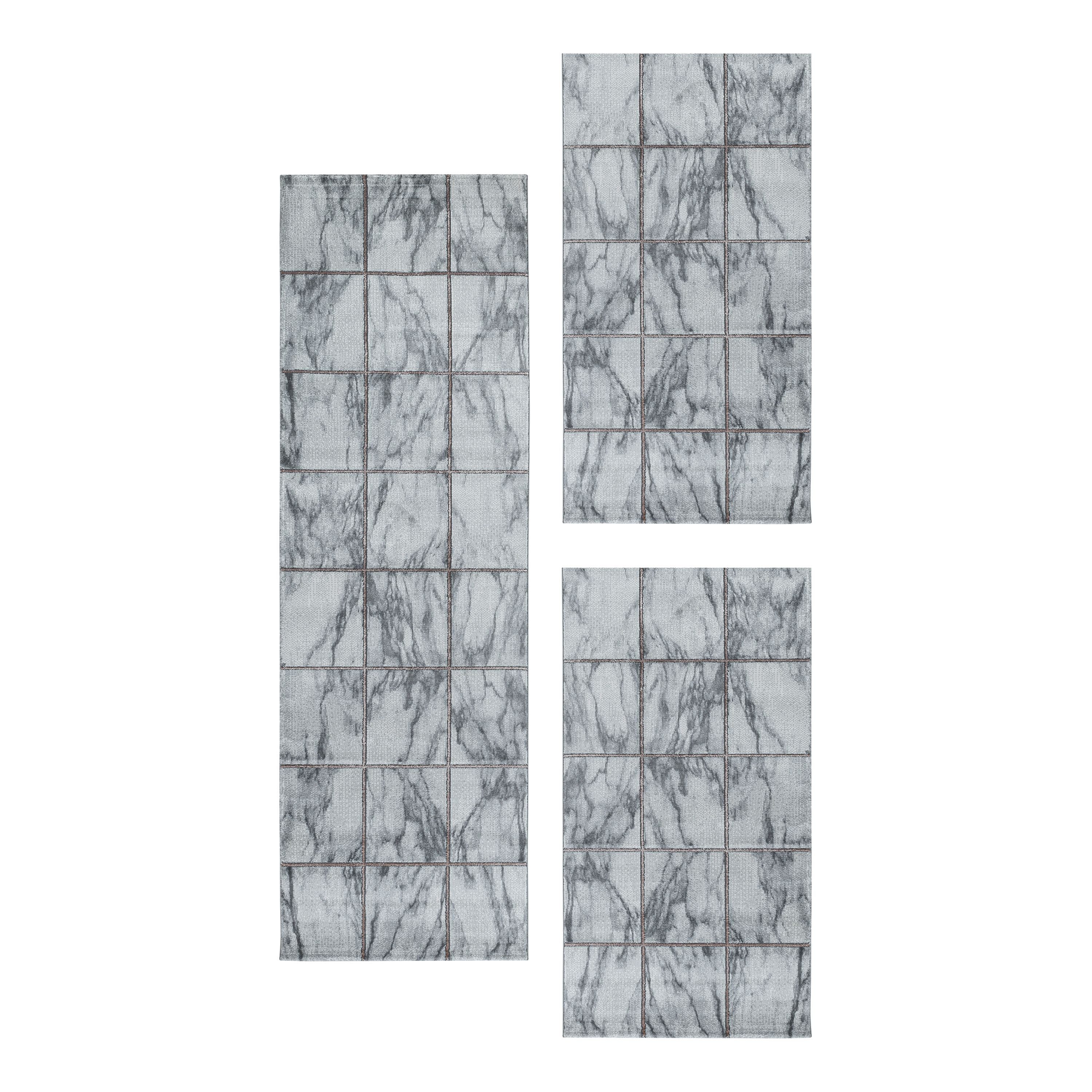 Carpettex Kurzflor-Bettumrandung Marmor Design, Höhe 12 günstig online kaufen