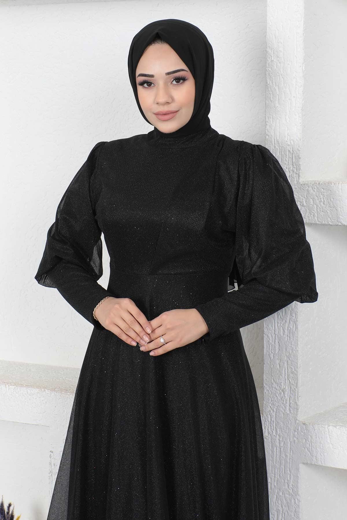 MODAMİHRAM Midikleid KleidZip Detail Glitzer Abendkleid günstig online kaufen