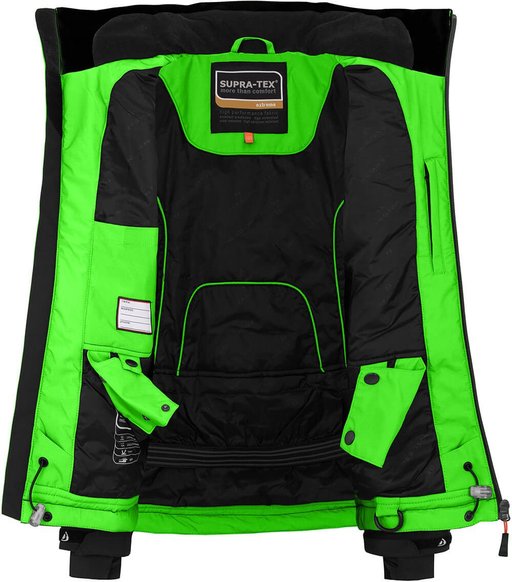 Bergson Skijacke VEIKO Kinder Skijacke, warm, funktional und stylisch, Normalgrößen, Gecko g
