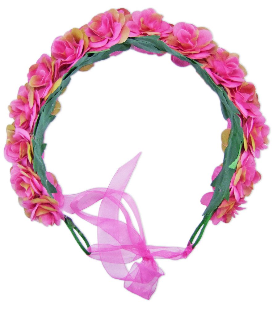 Haarreif Blumenkranz zum binden mit Rosen