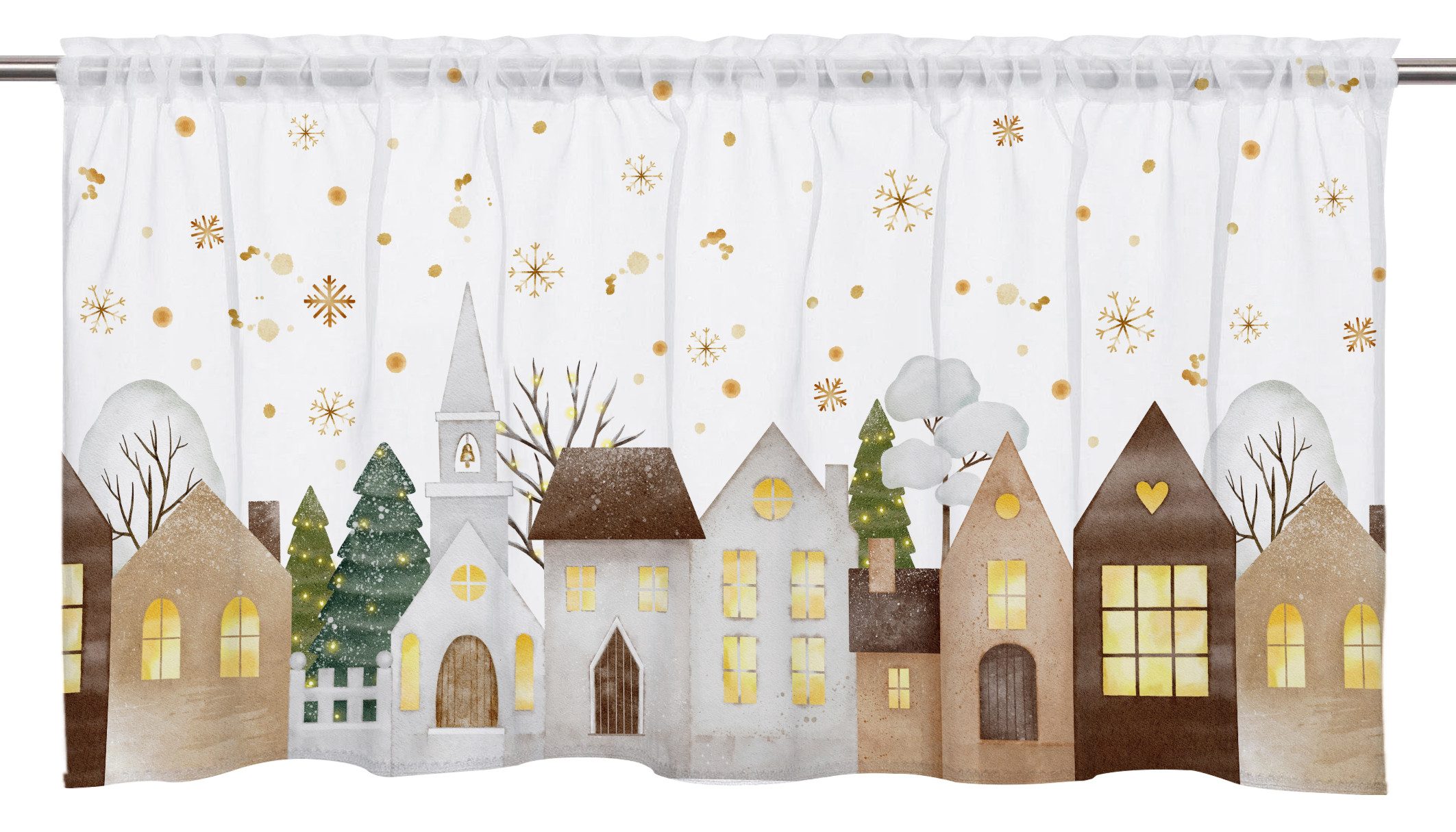 my home Scheibengardine Noel (1 St), Stangendurchzug, blickdicht, Polyester günstig online kaufen