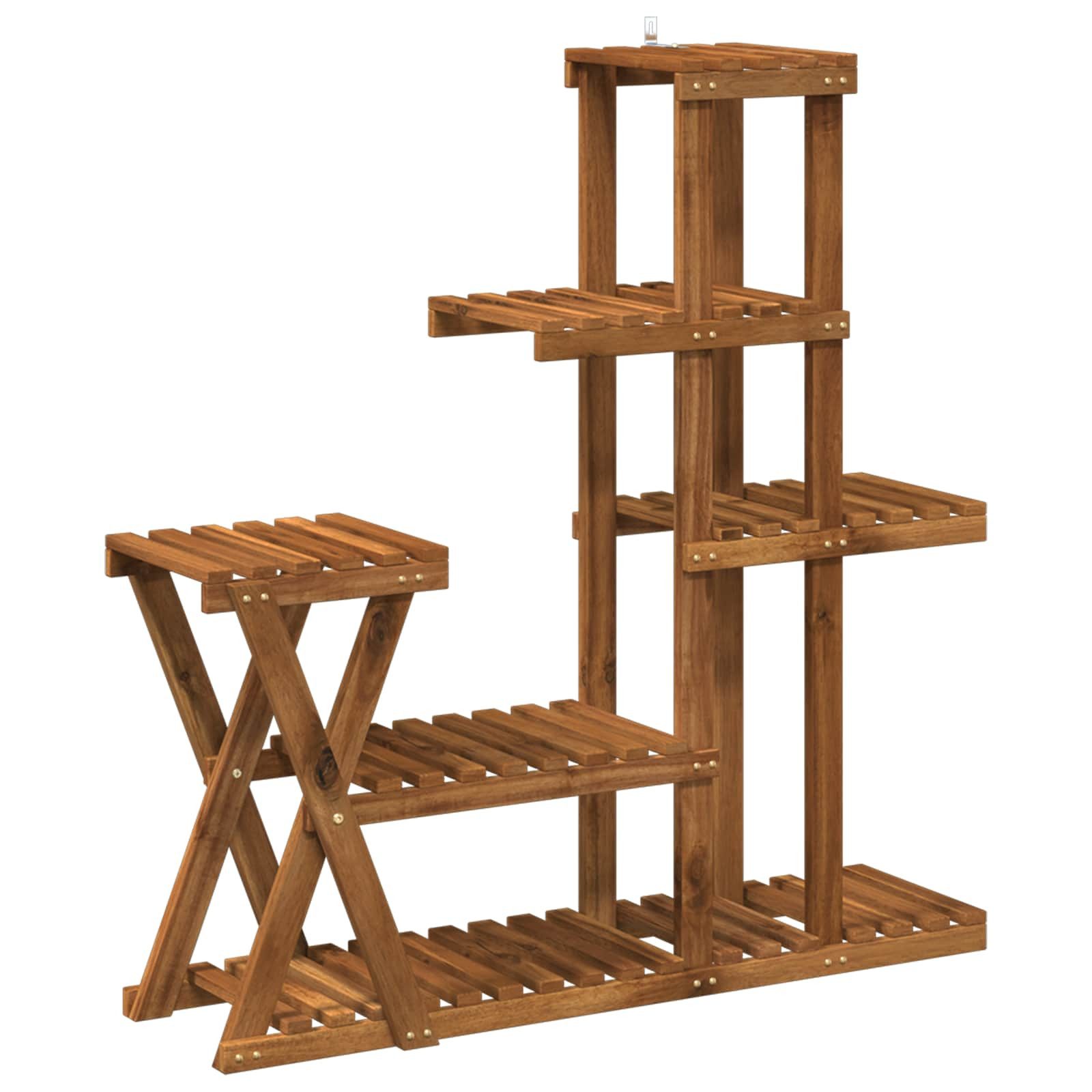 vidaXL Blumenständer Pflanzenständer Natur 95 x 25 x 101,5 cm Massivholz (1 St)