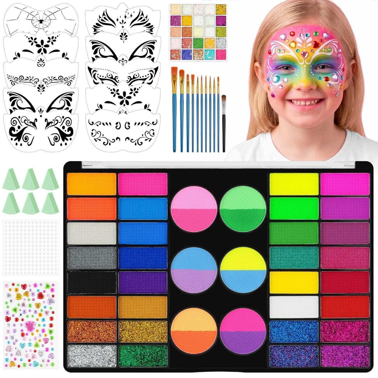 LuxusKollektion Theater Schminkpalette Gesichtsbemalung 44 Farben Set (44-tlg)