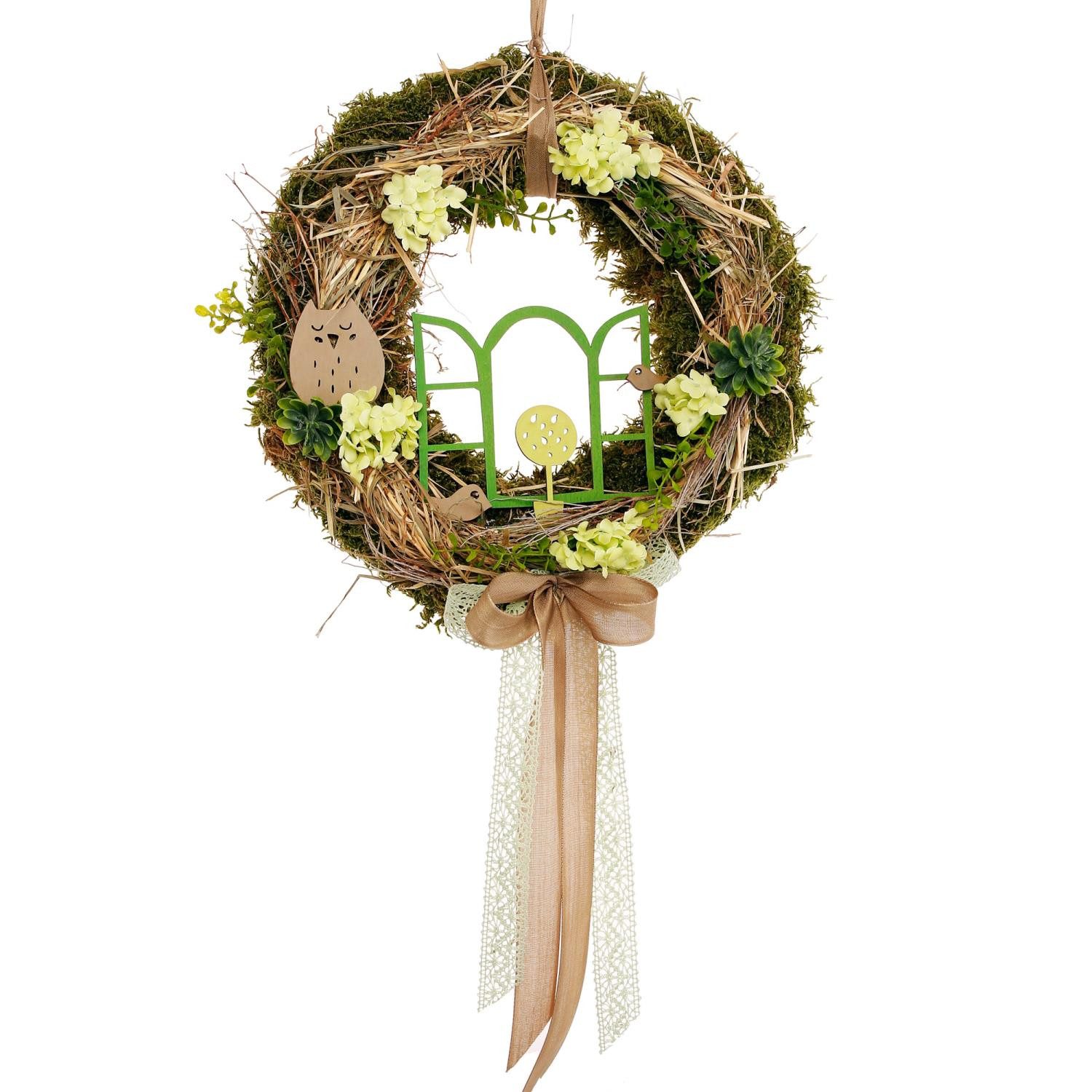 CreaFlor Home Dekokranz Grün, Durchmesser 30 cm