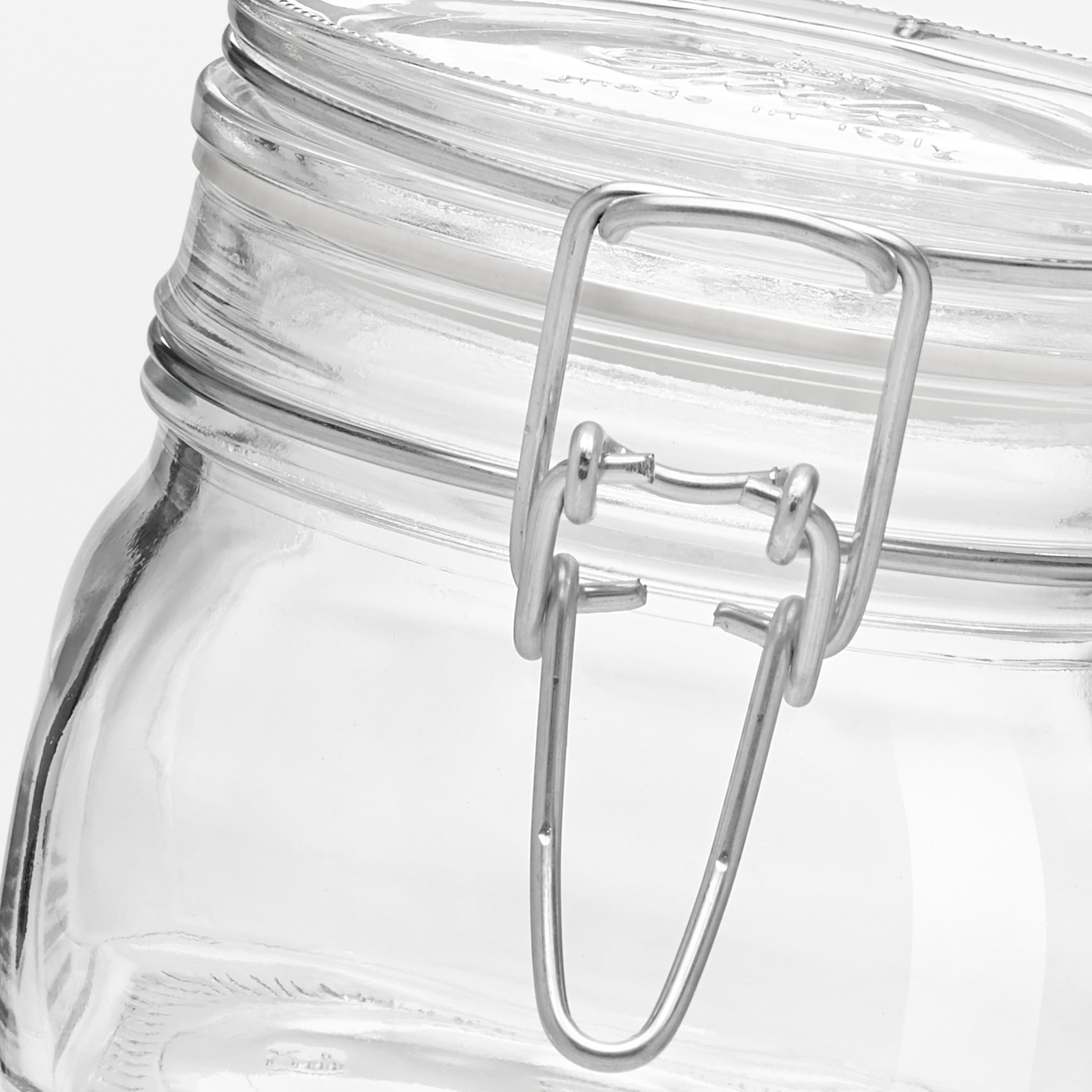 Bormioli Rocco Vorratsglas Fido, Glas, (Set, 6-tlg., 6 Stück, 0,5l Fassungsvermögen), luftdicht verschließbar, mit Bügelverschluß – Bild 3 von 5