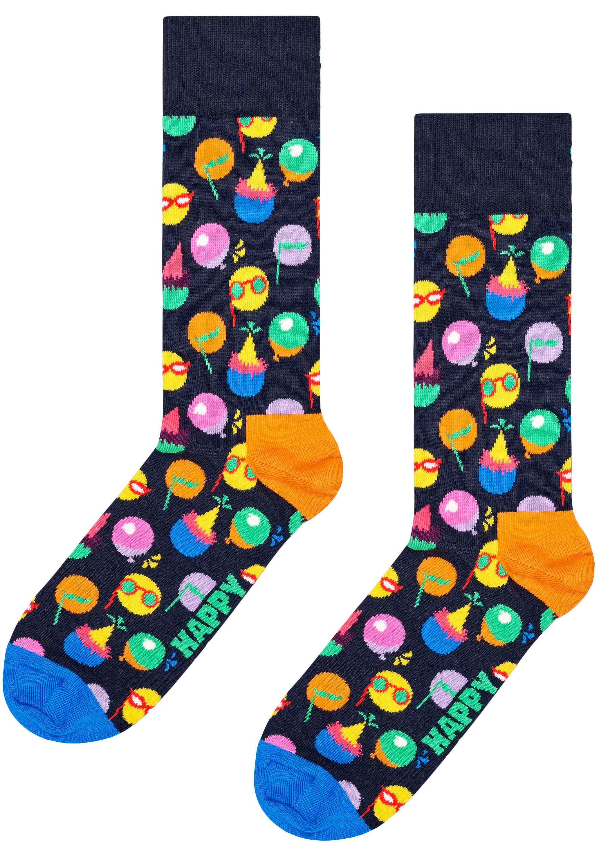 Happy Socks Langsocken (2er Pack) mit Partymotiv günstig online kaufen