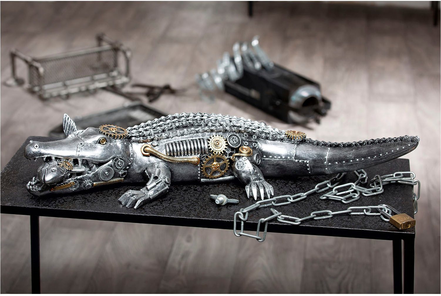 Casablanca by Gilde Tierfigur Skulptur "Steampunk crocodile" (1 St)