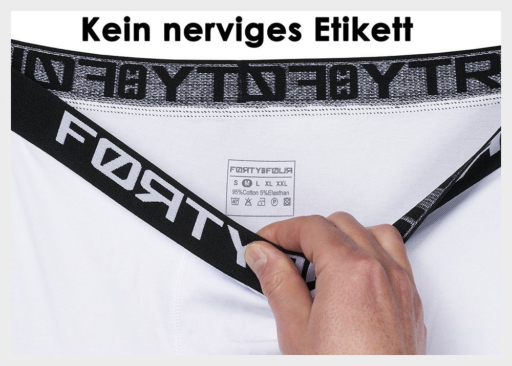 Pack) perfekte (15er Baumwolle Qualität 817b-schwarz Pack, FortyFour Boxershorts Herren 15er Männer Premium Passform Unterhosen