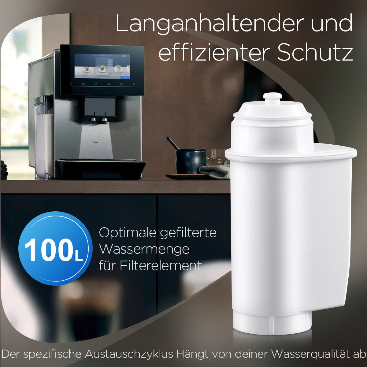 Filswa Ersatzfilter für Siemens EQ Series, EQ3/EQ6/EQ9, für Brita Intenza 575491,8 Stück, Zubehör für Siemens EQ Series und plus series, EQ3/5/6 Plus/7/8/9, Ers – Bild 2 von 5