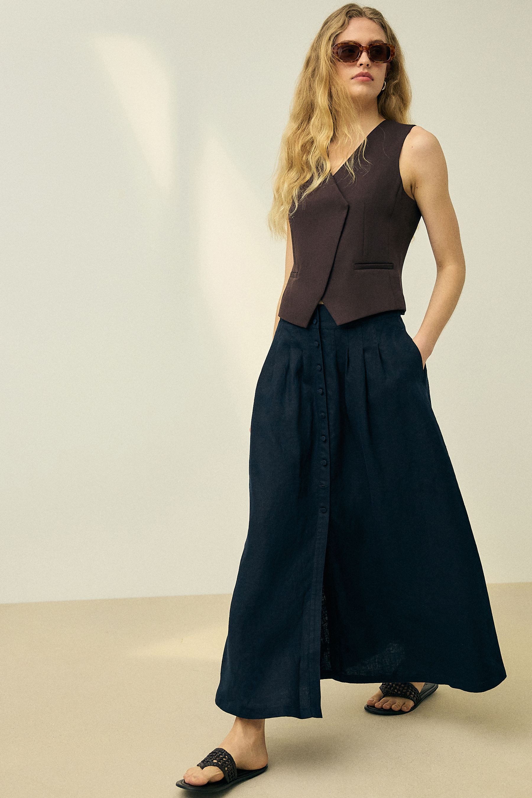 Next Midirock N. Premium Midirock aus Leinen (1-tlg) – Bild 5 von 5