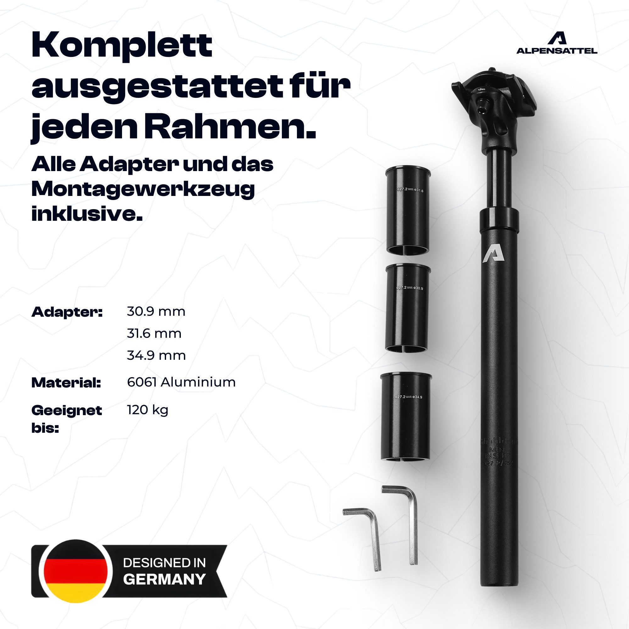 Alpensattel Federsattelstütze Sattelstütze – Bild 5 von 5
