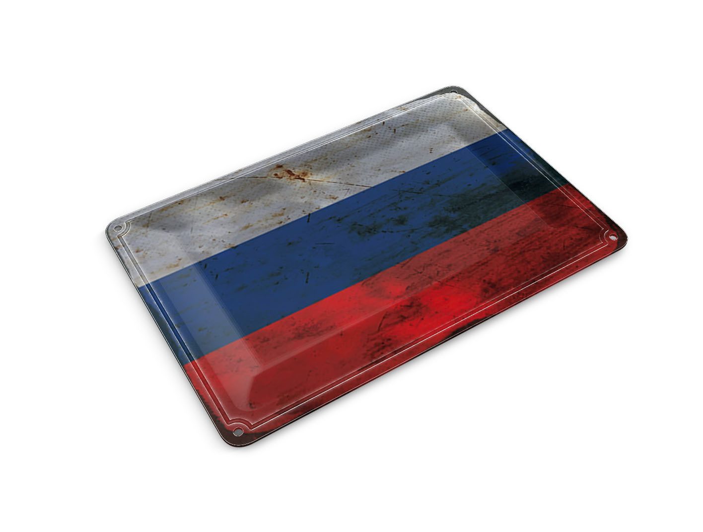 Femer GmbH Postkarte Flagge Russland 14x10 cm Flag of Russia Rost, unfrankiert
