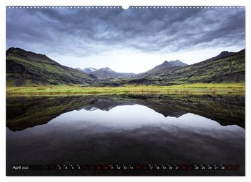 CALVENDO Wandkalender Island - Natur im Fokus (Premium, hochwertiger DIN A2 Wandkalender 2023, Kunstdruck in Hochglanz)