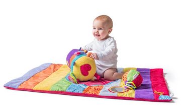 Woodyland Lernspielzeug Spielteppich, Spielrolle, Ball in einem Set mit vielen Spielelementen (3-St), Spielset mit Babyteppich und Spielrolle