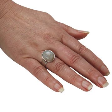 SKIELKA DESIGNSCHMUCK Silberring Opal Ring 12x9 mm (Sterling Silber 925) (1-tlg), hochwertige Goldschmiedearbeit aus Deutschland