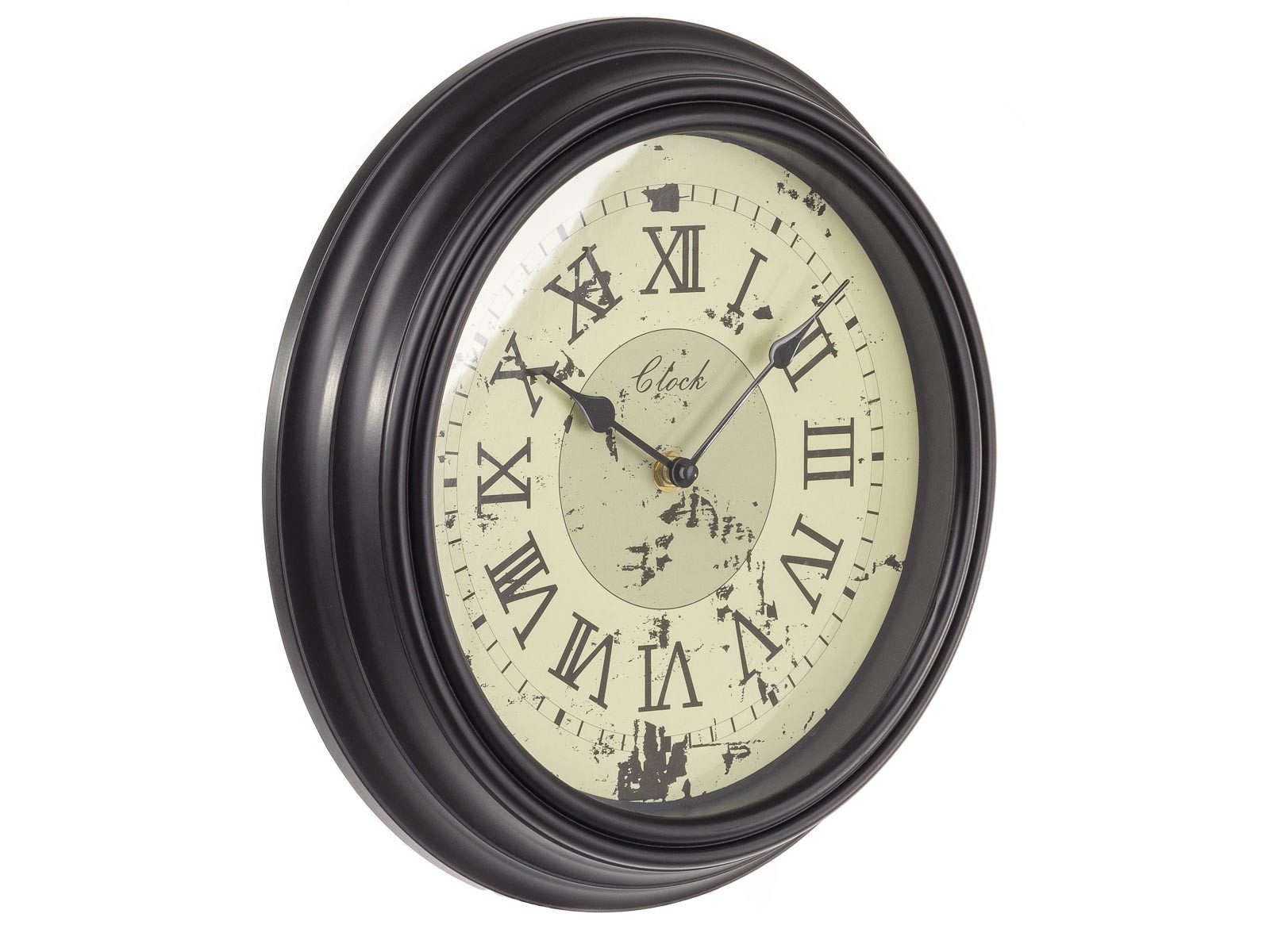 NOOR LIVING Wanduhr runde Wanduhr Wall Clock Rustikal Vintage Ø30cm (Rustikal)