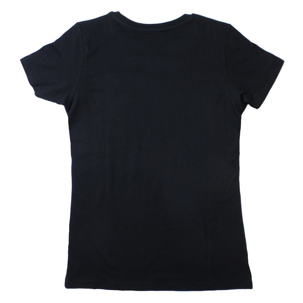 goldmarie T-Shirt LOVE PEACE MOIN Baumwolle, kupfer aus schwarz mit reiner Frontprint mit