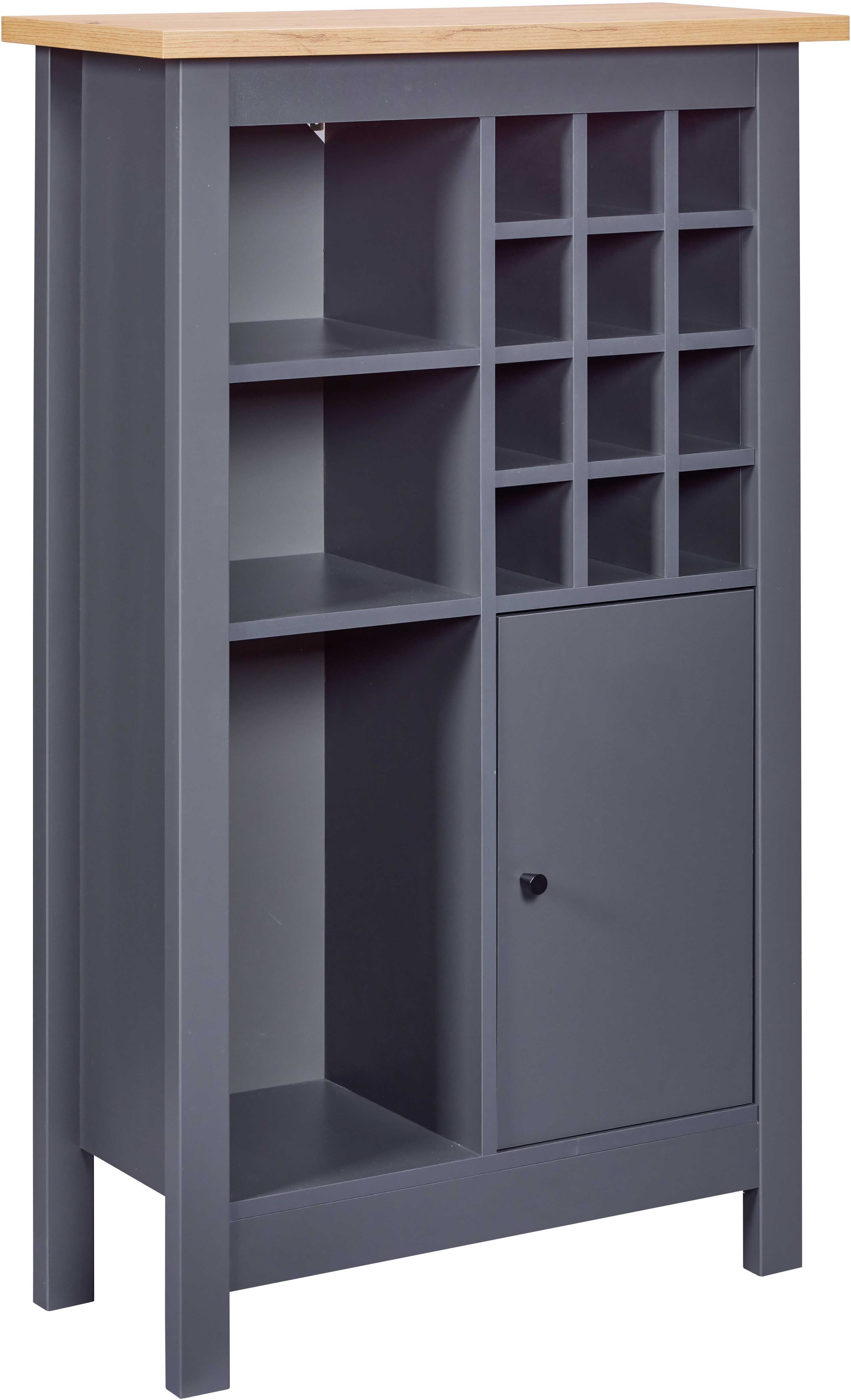 Inter Link Highboard Highboard Nellina (1 St), Weinschrank, BxTxH: ca. 76,8 x 33 x 124,4 cm