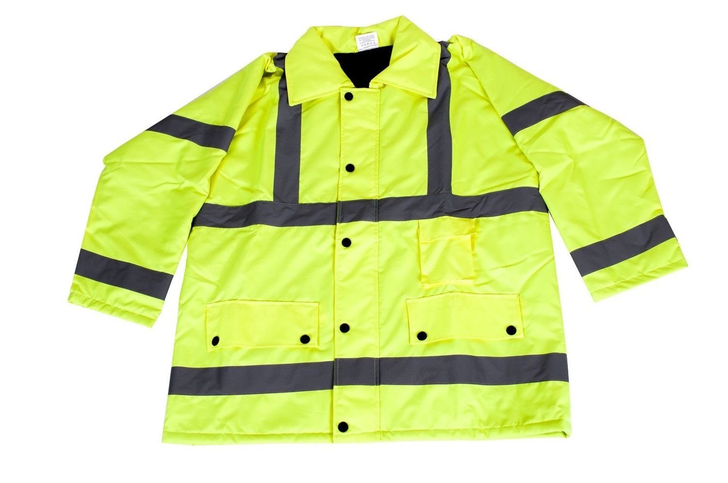 XXL Warnschutzjacke L Warnschutz XL BURI Arbeitsjacke Warnweste gelb Sicherheitsjacke