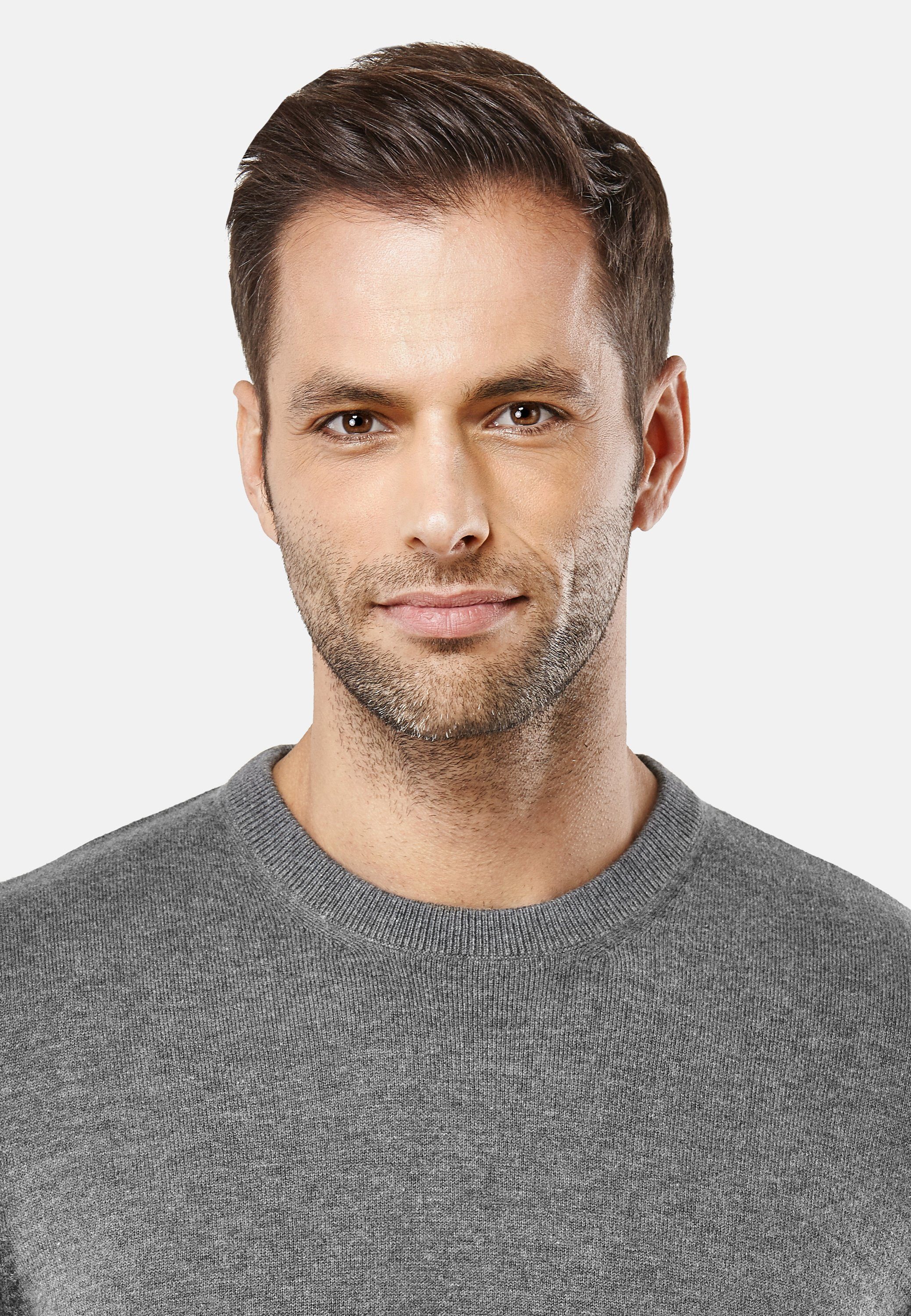 Vincenzo Boretti V-Ausschnitt-Pullover tailliert Round Neck günstig online kaufen