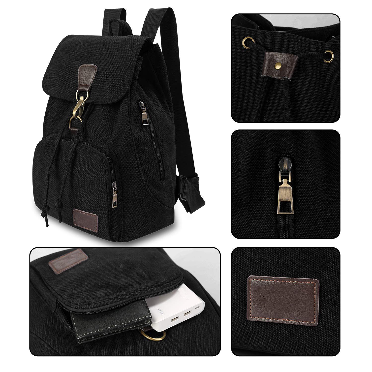 Coonoor Cityrucksack Rucksack Damen Herren, Schulrucksack Jungen Teenager, für Arbeit Schule Reise, Casual Daypack – Bild 4 von 5