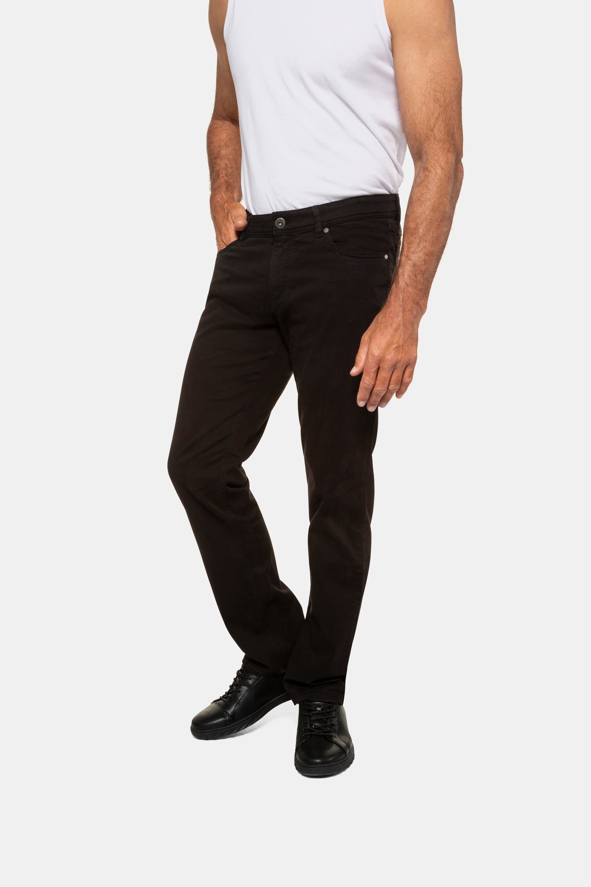 JP1880 5-Pocket-Jeans Twillhose Bauchfit bis Größe N-70/U-35 schwarz