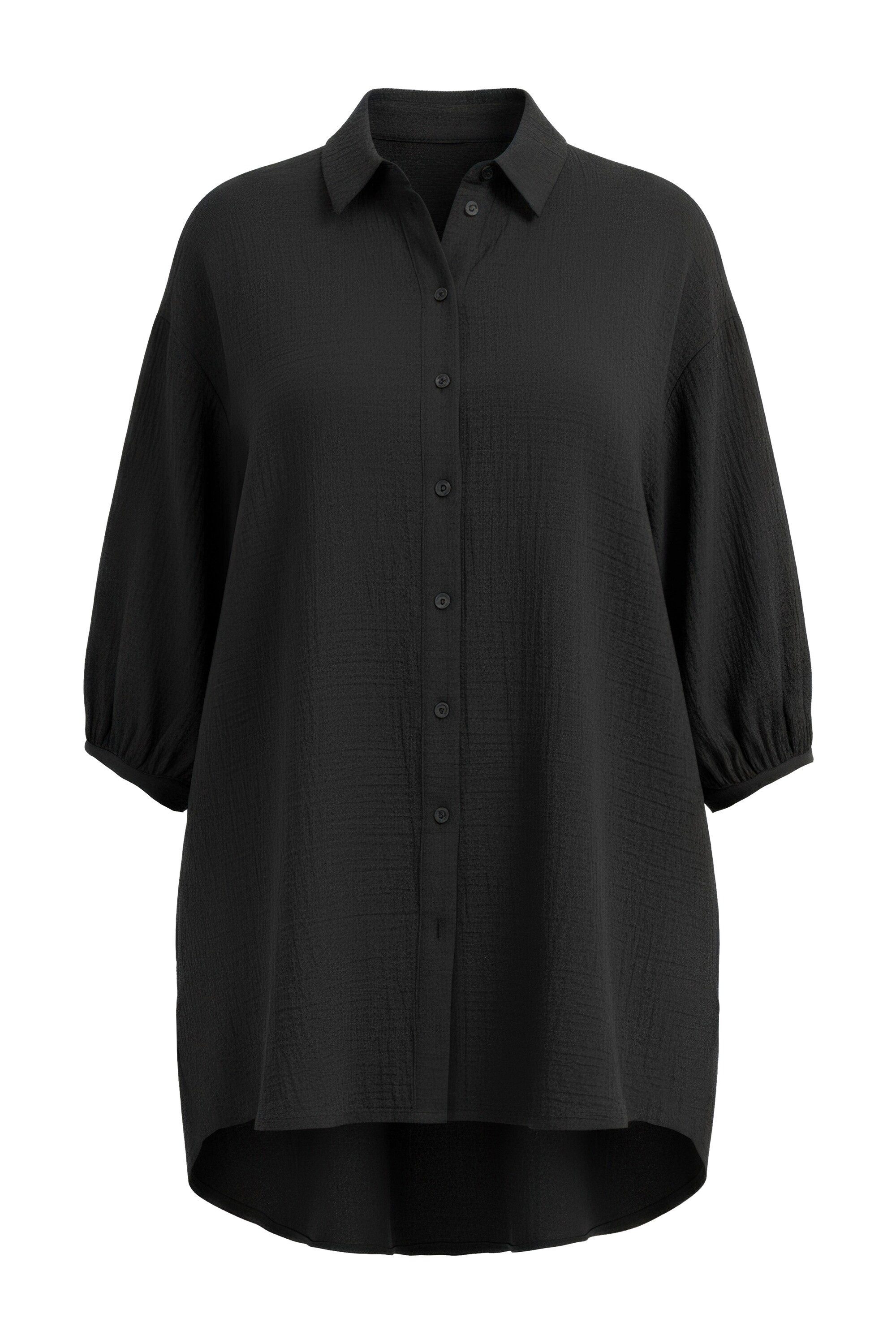 Angel of Style Hemdbluse Hemdbluse oversized Musselin 3/4-Ärmel günstig online kaufen