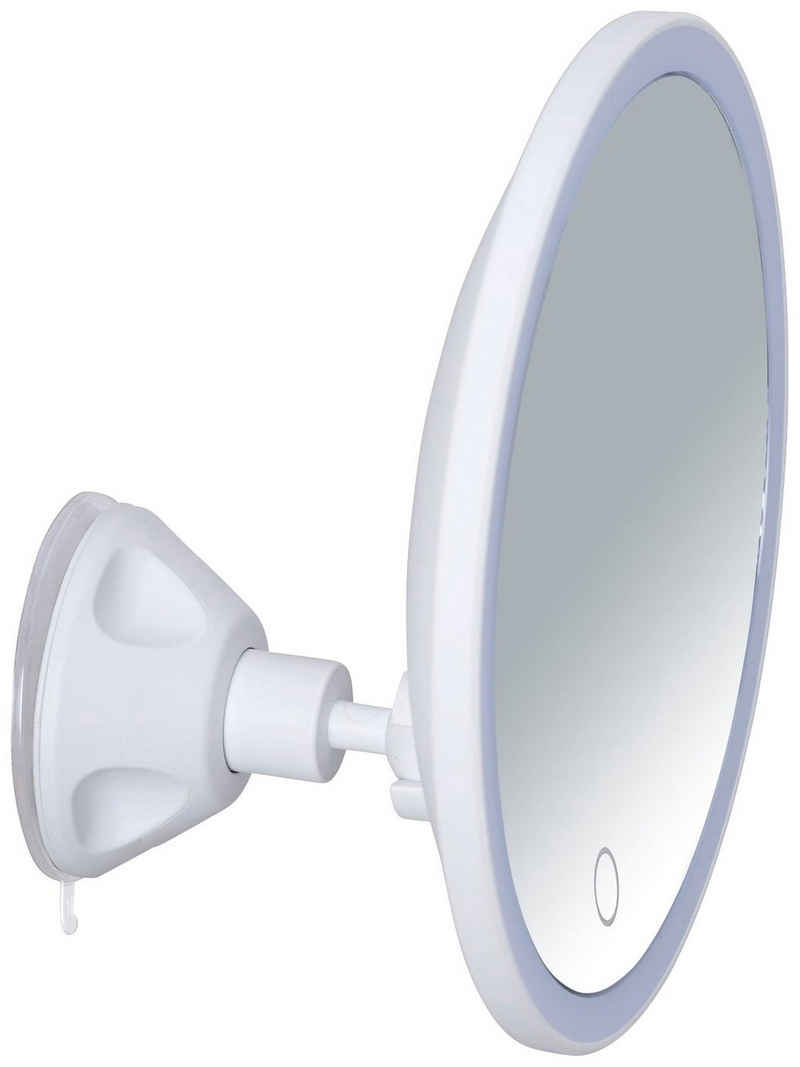 WENKO Настенное зеркало Isola (1-St), Schminkspiegel mit LED-Beleuchtung, 5-fach Vergrößerung