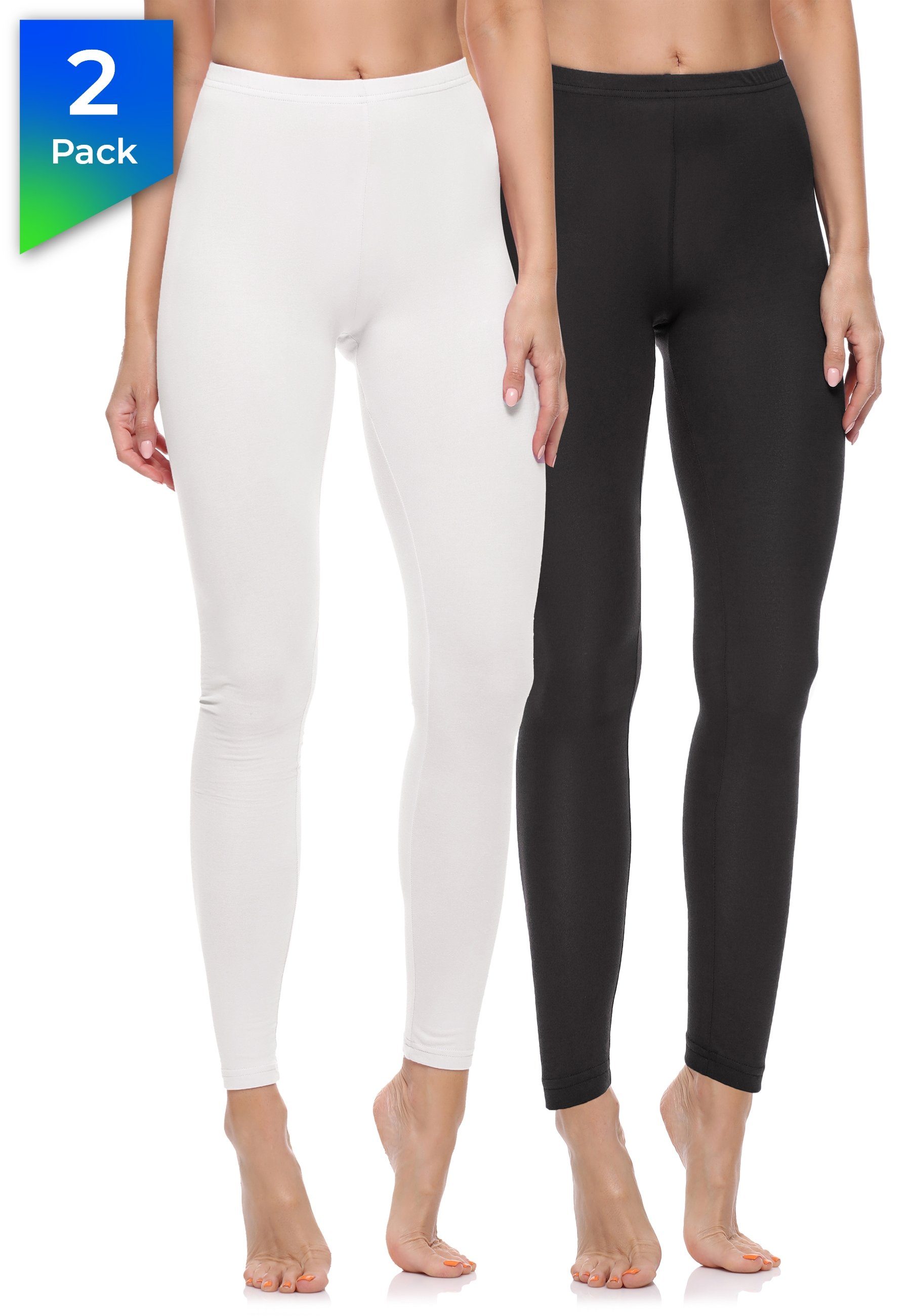 Merry Style Leggings Damen Hosen aus Baumwolle MS10-198 (2-tlg) elastischer günstig online kaufen