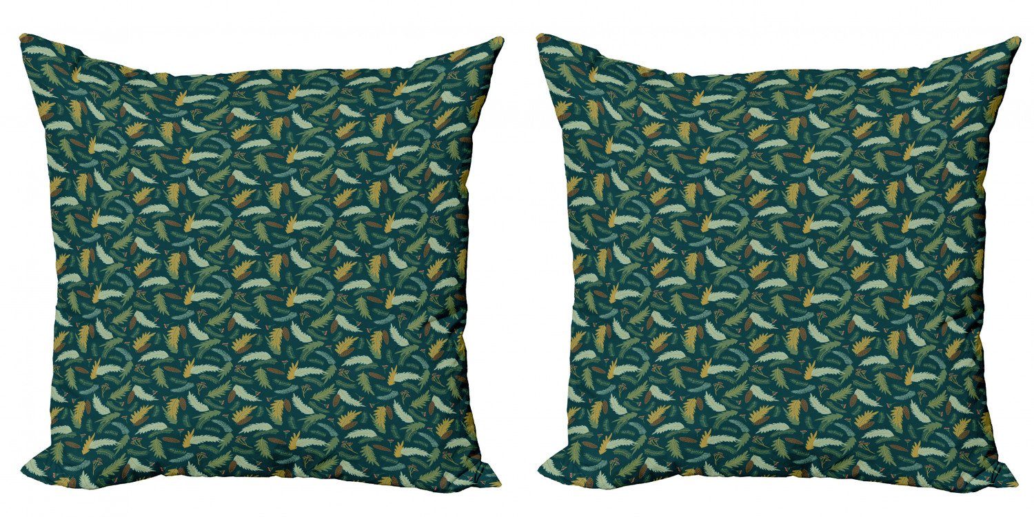 Kissenbezüge Modern Zierpflanzen Stück), Accent (2 Digitaldruck, Doppelseitiger Leaves Blumen Abakuhaus