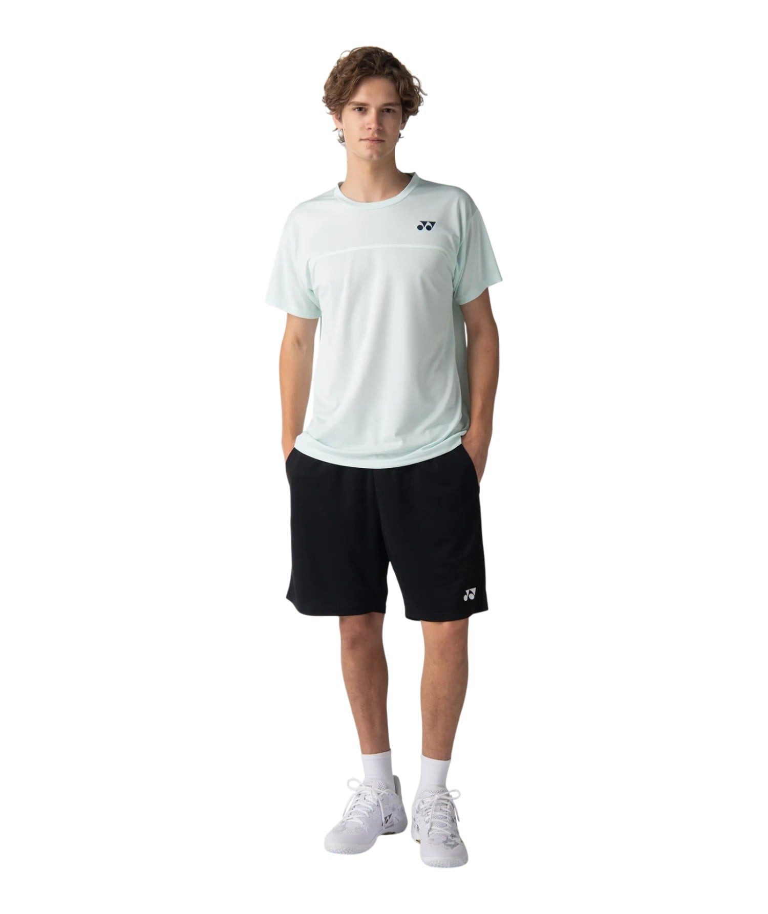 Yonex T-Shirt Crew Neck Practice 10728 (100% Polyester) 2026 eisblau Herren