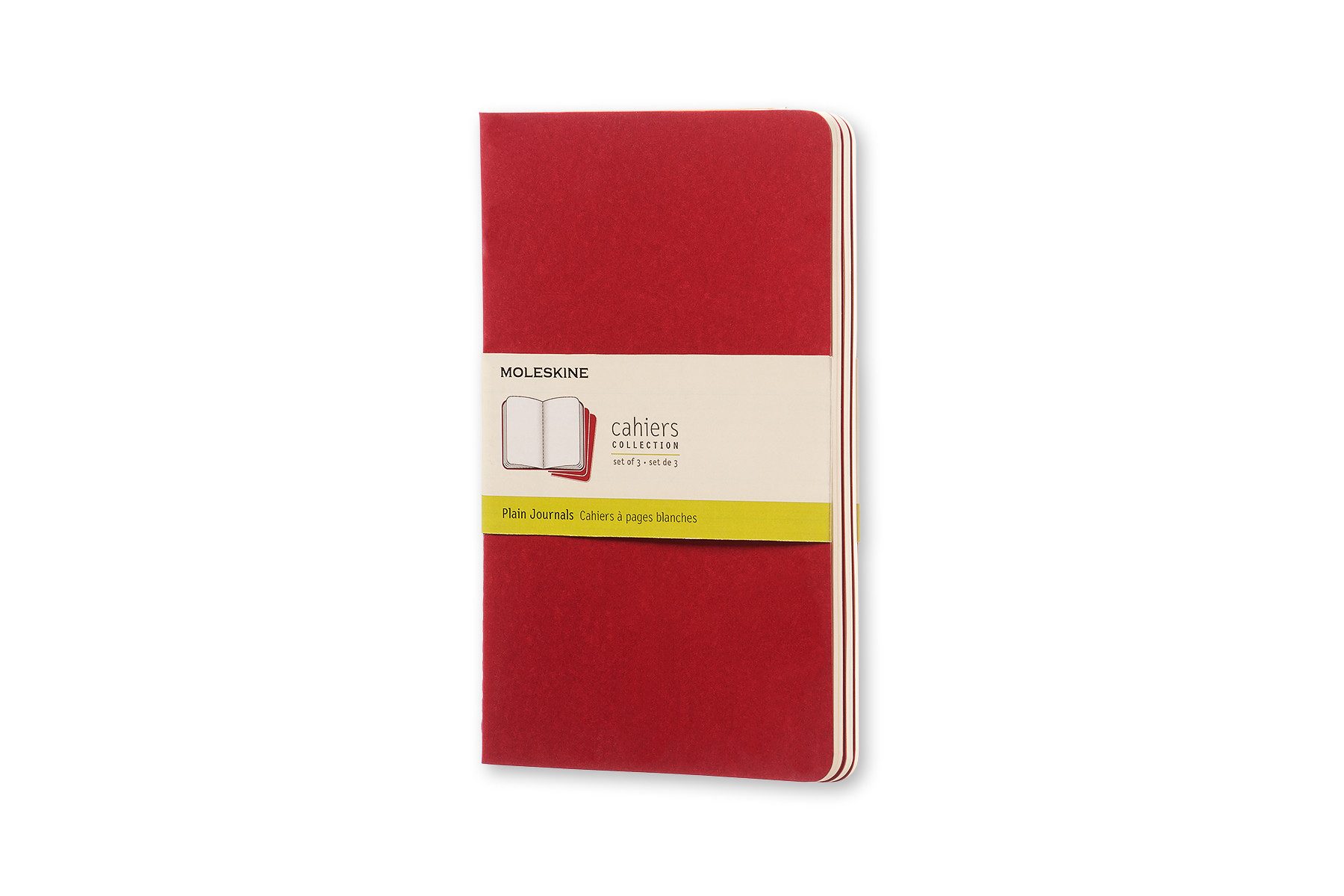 MOLESKINE Notizheft, Cahier 3er Set - mit Kartoneinband - 70g-Papier