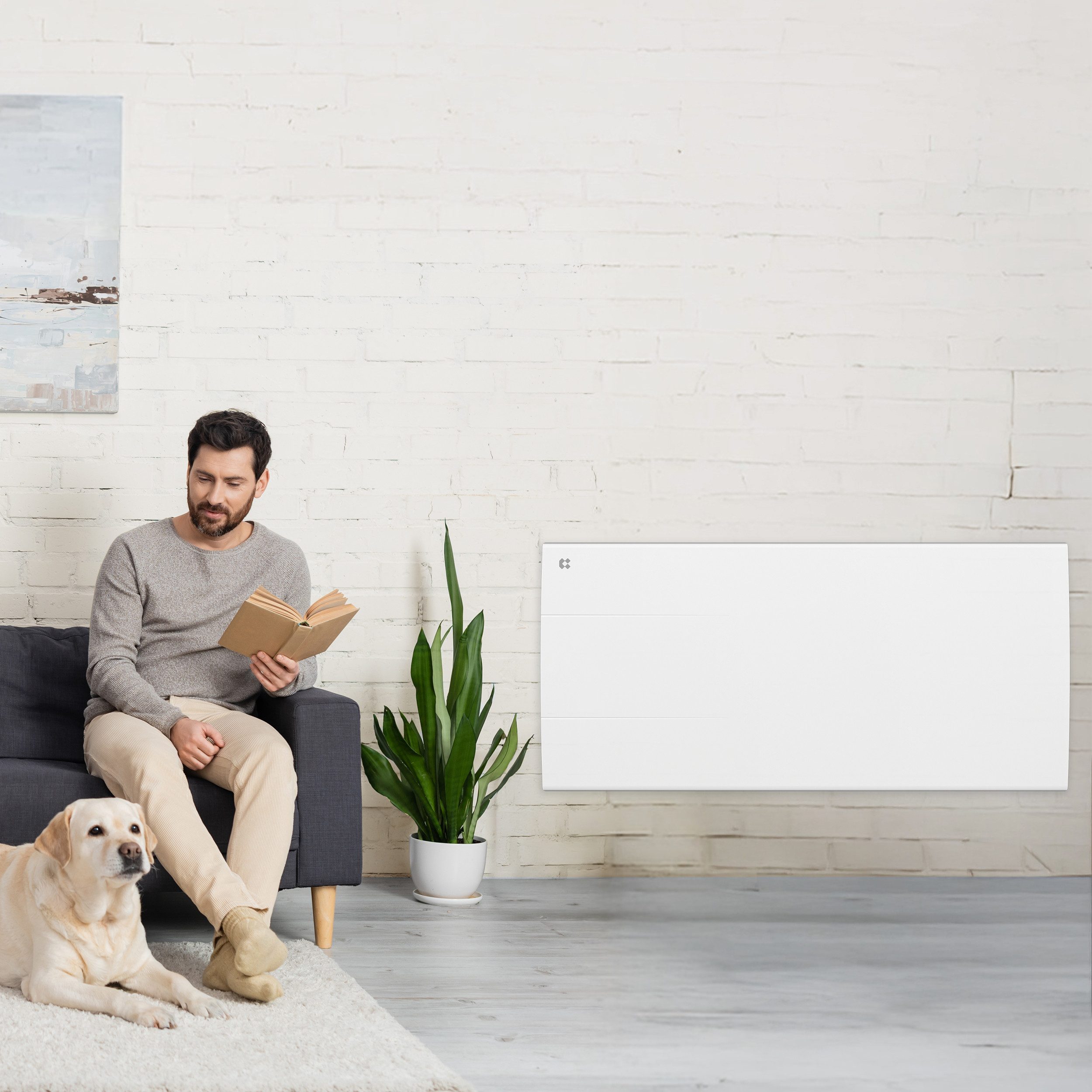CIARRA Elektro-Heizkörper 1000–2000 W Keramik-Heizkörper mit PID-Thermostat, 7-Tage-Programm, IP24, für ca. 15-25 m², Wandmontage Heizgerät – Bild 2 von 5