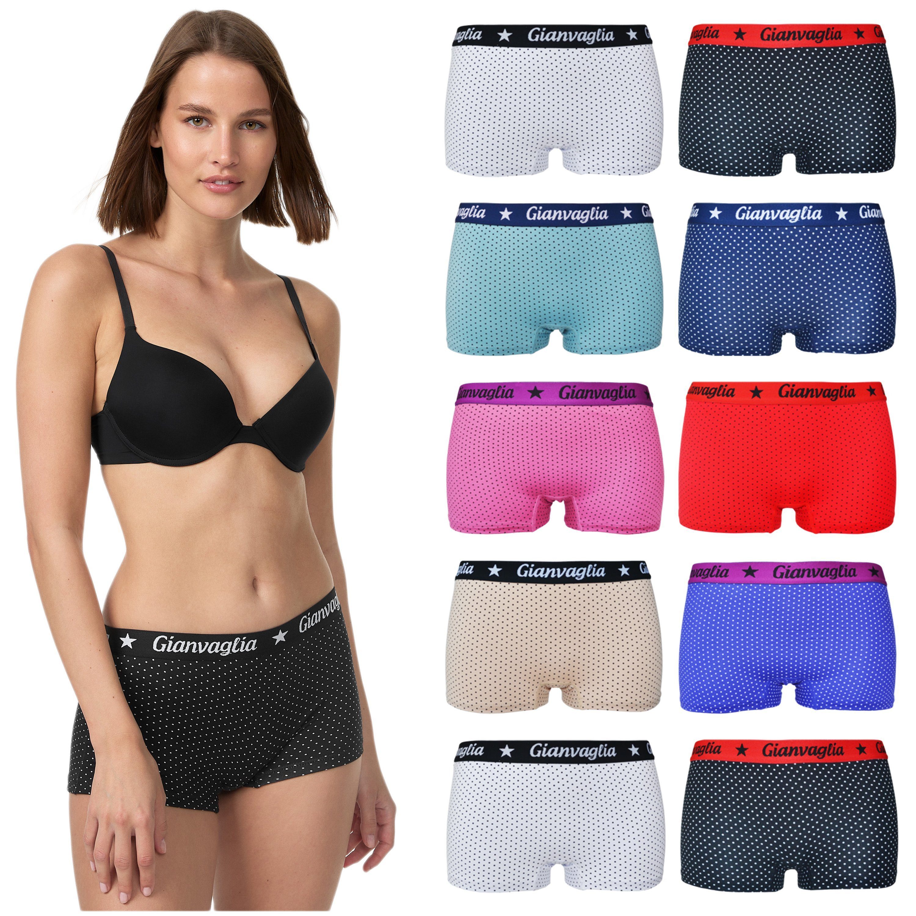 TEXEMP Panty 10er Pack Damen Panty Boxershorts Baumwolle Unterhosen Unterwä günstig online kaufen