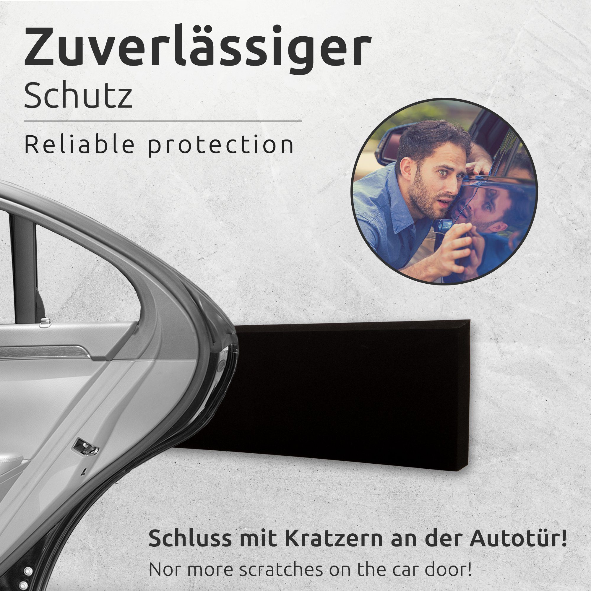 ECENCE Garage 4x Türkantenschutz Wandschutz Auto-Tür - 40 x 12 (4-St) – Bild 3 von 5