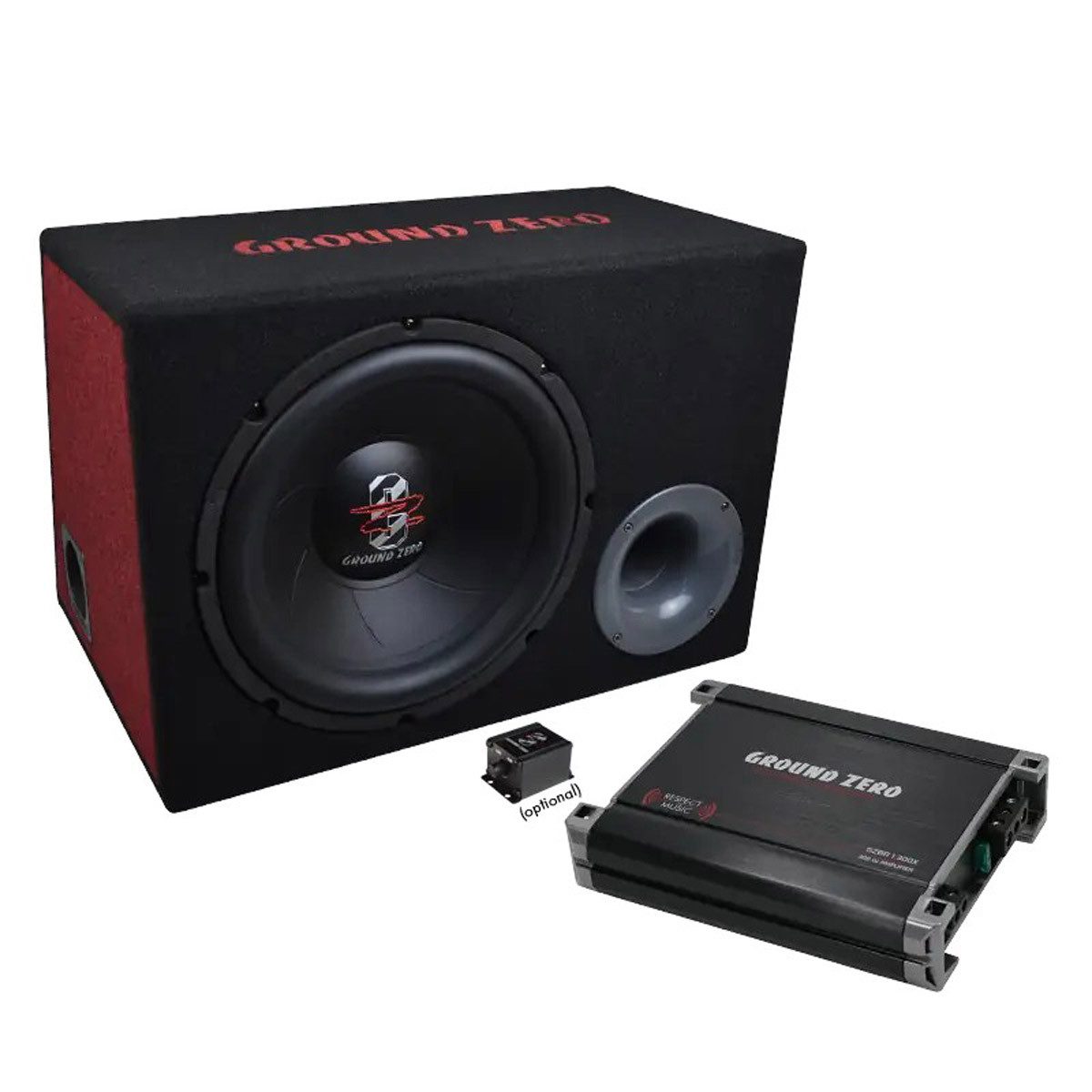 Ground Zero GZ BASS KIT 12.300X Paket 30cm Bassreflex Subwoofer + Mono Verstärker Endverstärker