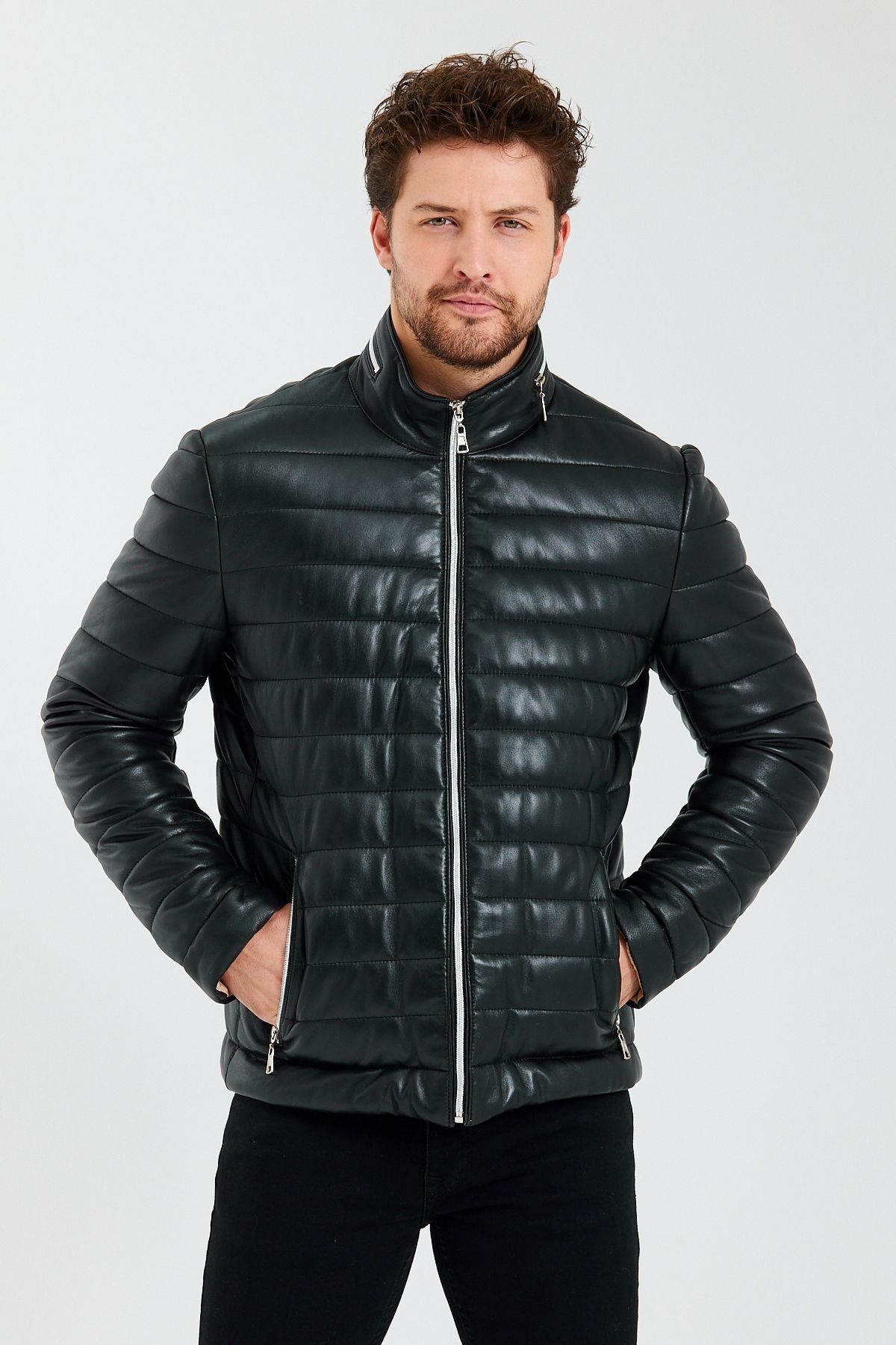 Ron Tomson Mit Lederjacke BLACK praktischen Seitentaschen