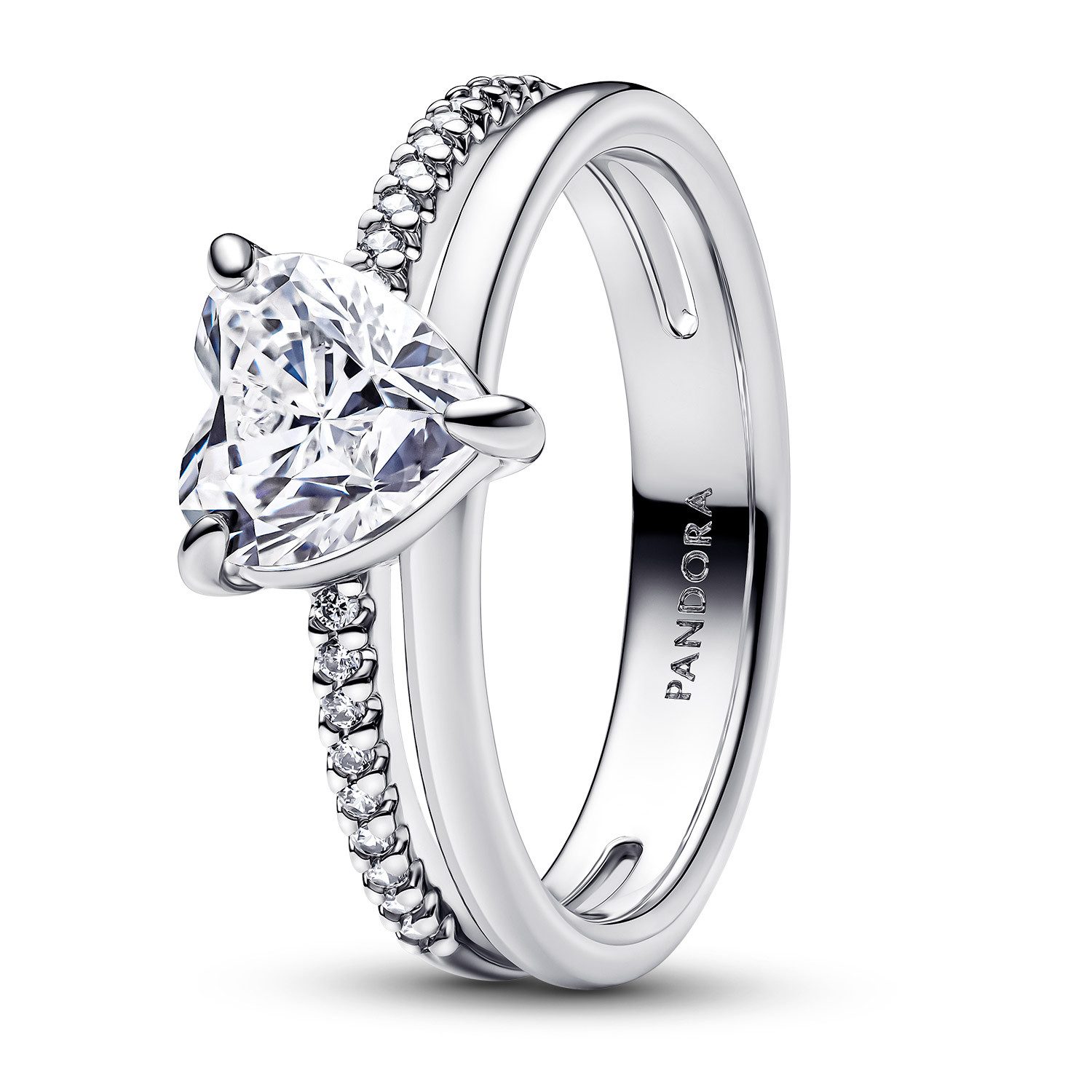 Pandora Silberring Damen-SilberDoppelschiene mit günstig online kaufen