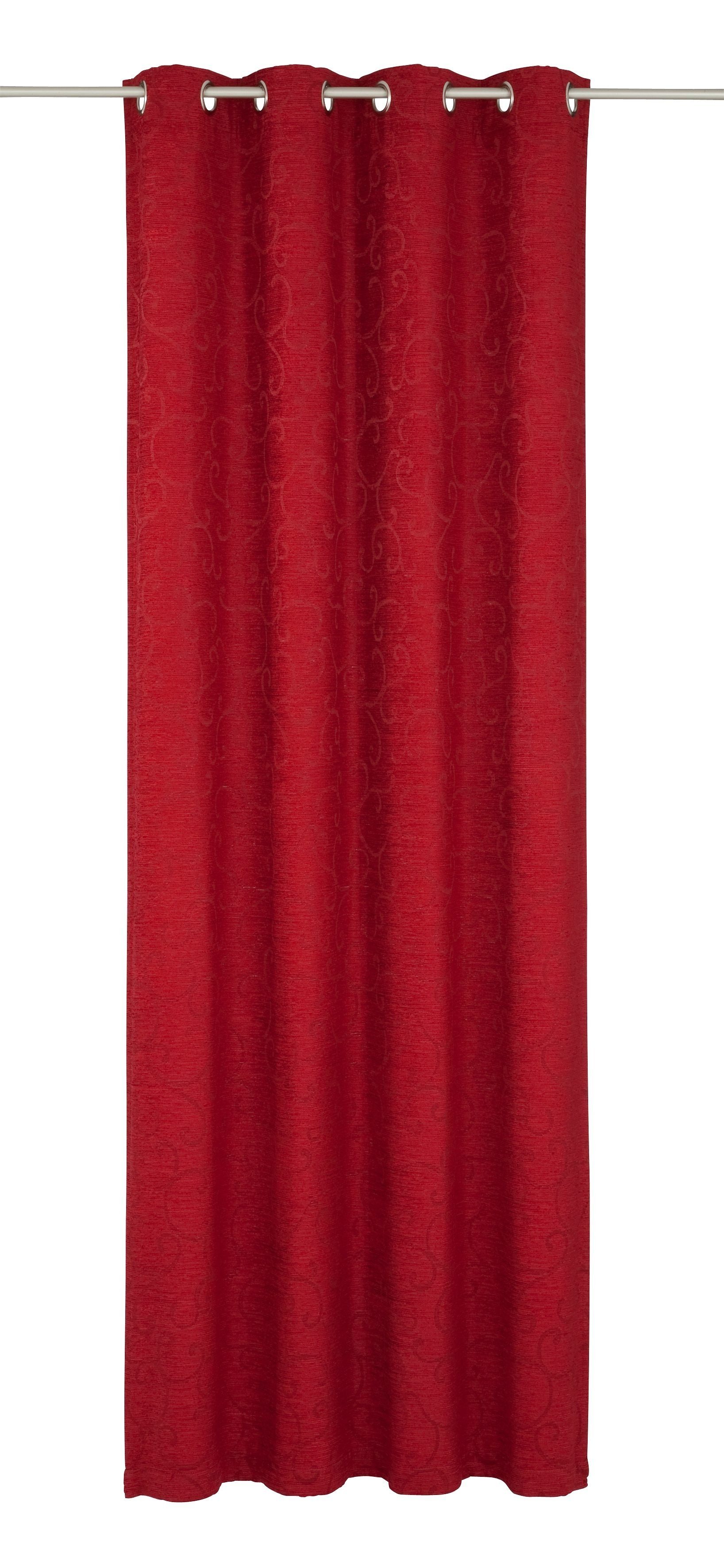 St), Toco-Ranke, rot Vorhang (1 Wirth, Chenille blickdicht, Ösen
