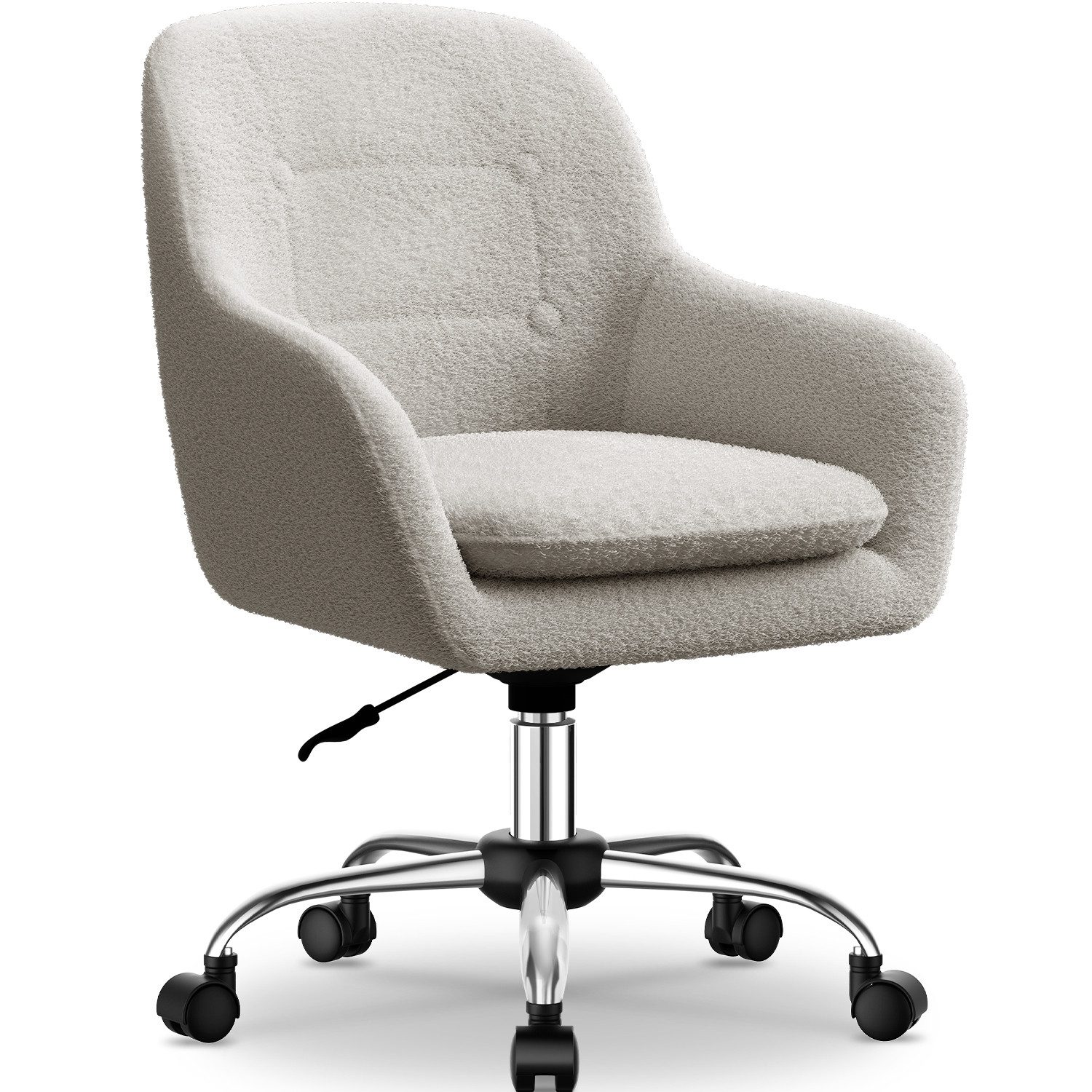 Adormii Bürostuhl Homeoffice Stuhl,Schminkstuhl mit Armlehnen,Drehstuhl mit Rrollen (Samt Stuhl,höhenverstellbar,für Schminktisch,Arbeitszimmer, Schlafzimmer,150kg)